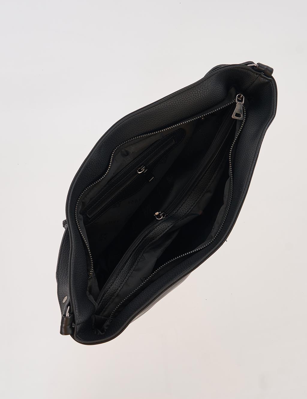 Büyük Boy Hobo Çanta Siyah