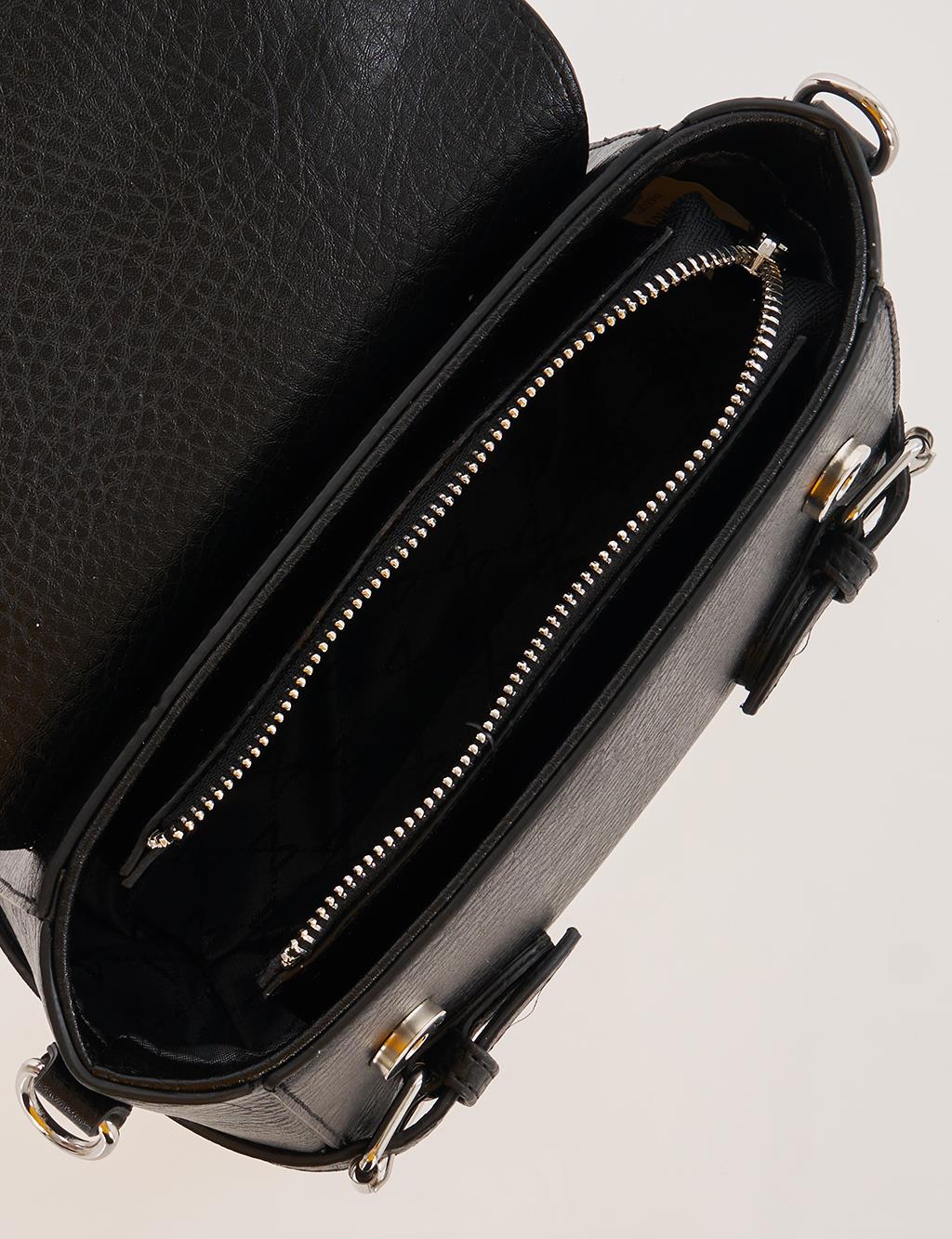 Scarf-Detail Bag Black