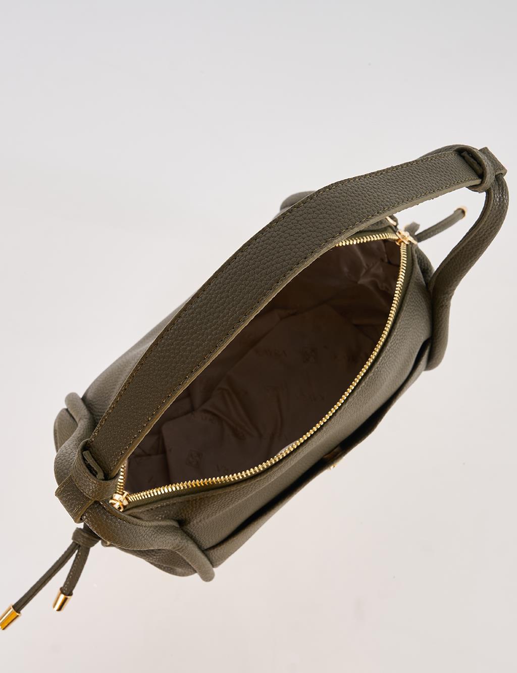 Düğüm Saplı Hobo Çanta Haki