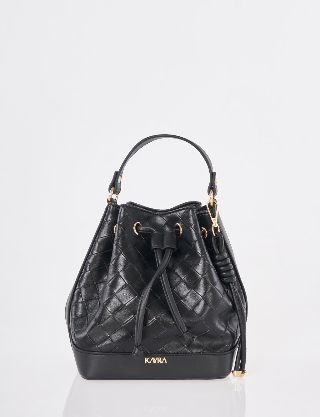 Büzgülü Çanta Siyah