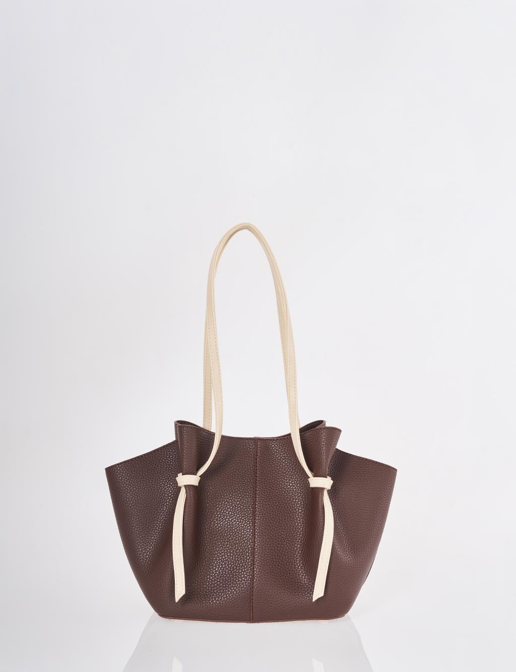 Shoulder Bag with Pouches Brown