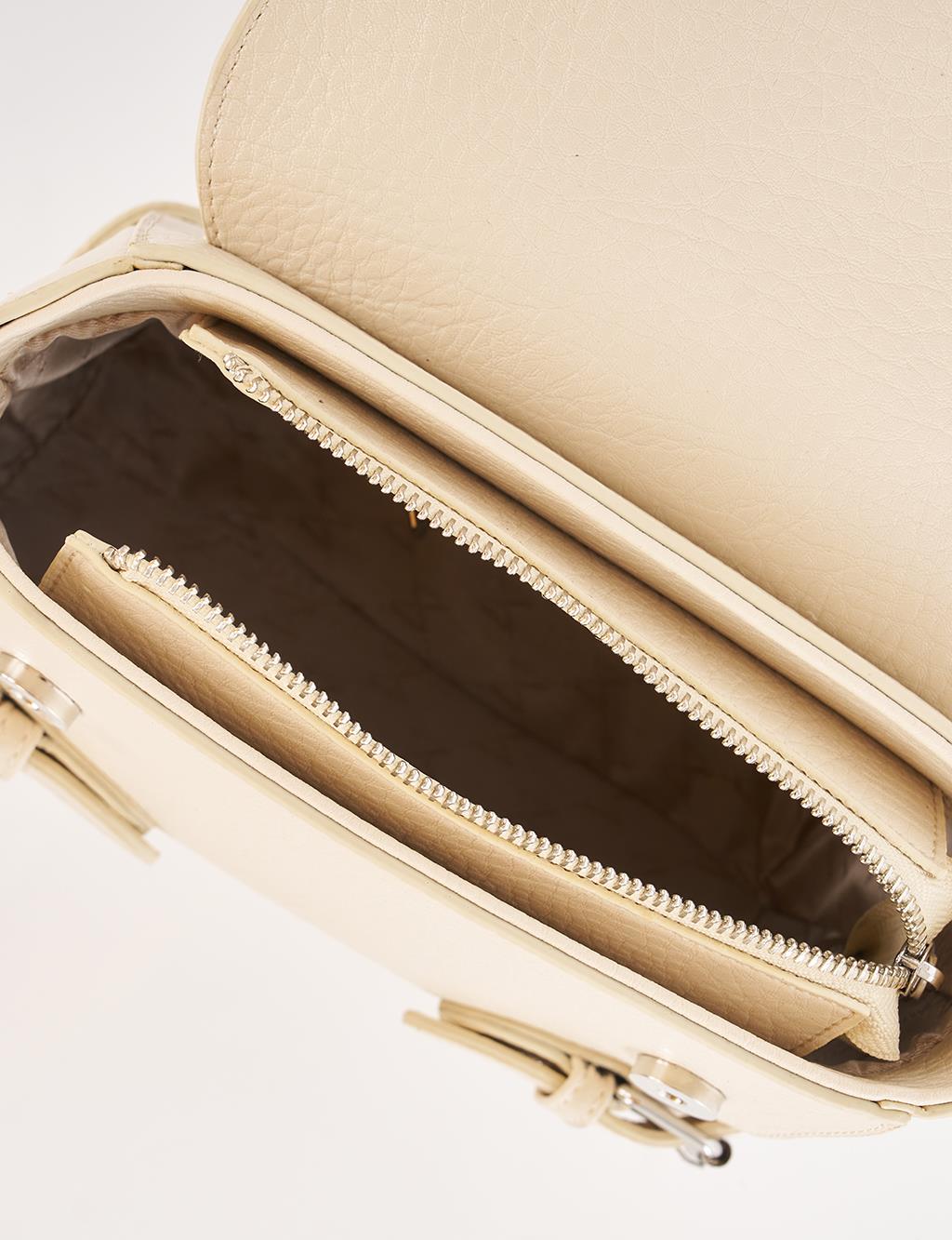 Fular Detaylı Çanta Krem