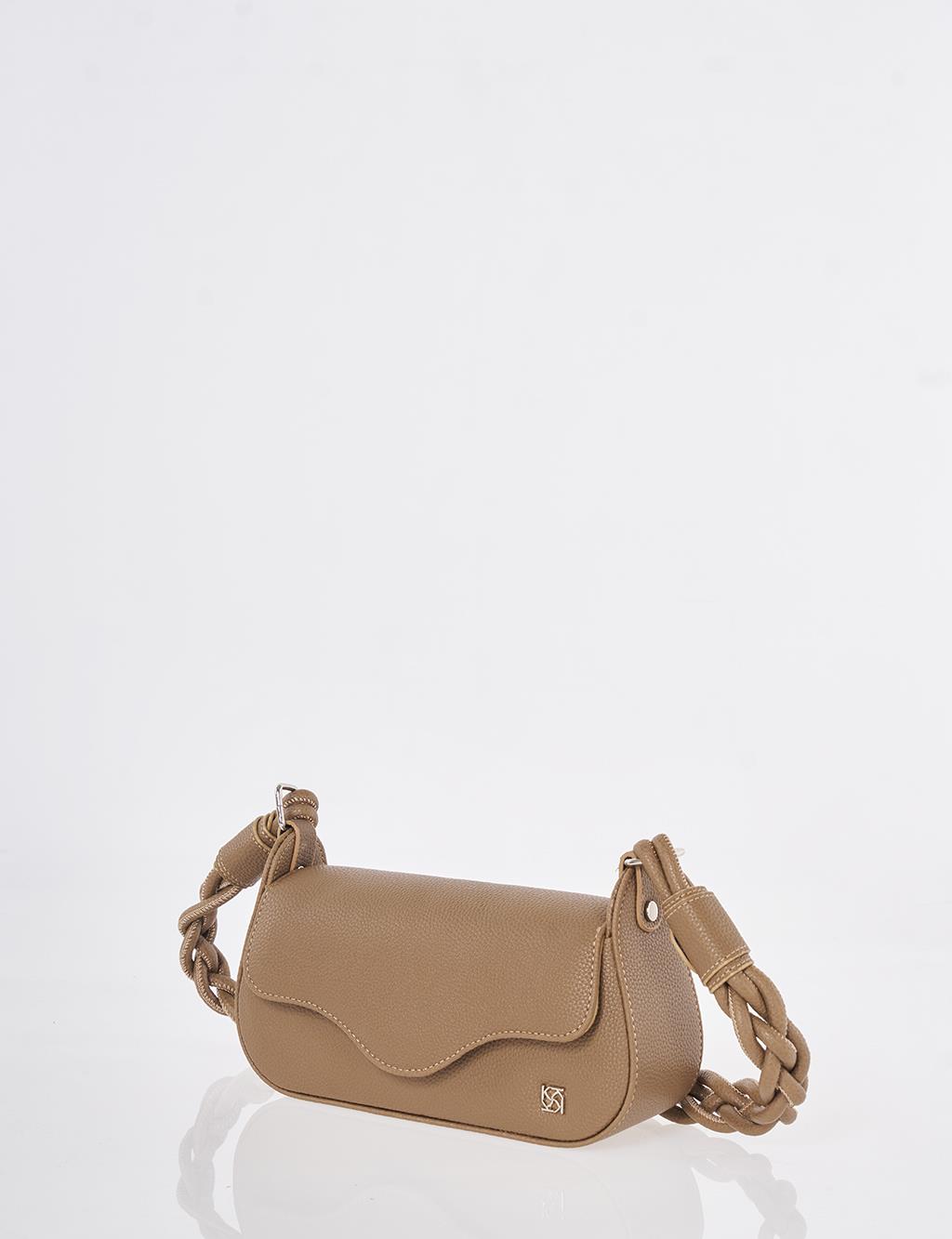 Flap Baguette Bag Dark Mink