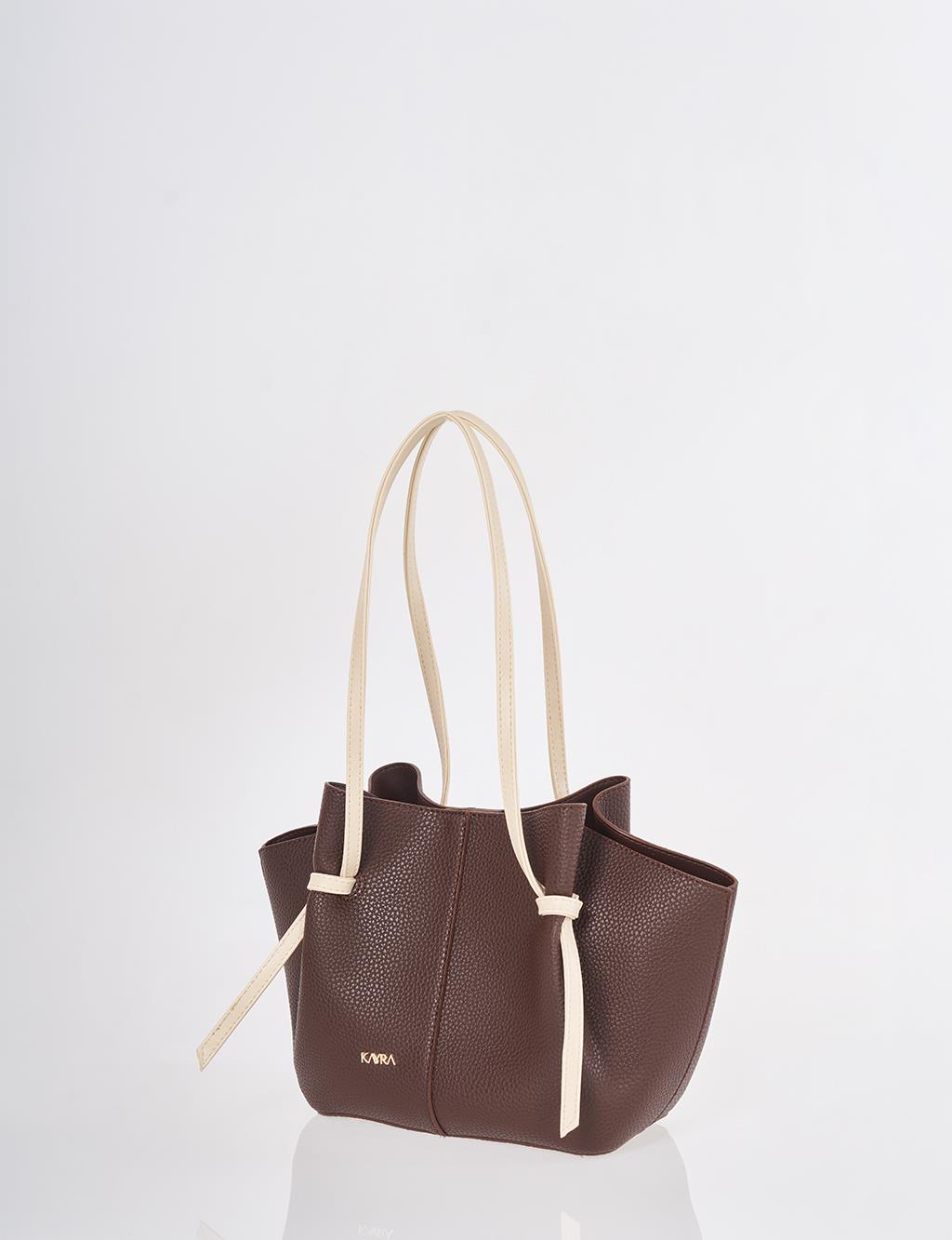 Shoulder Bag with Pouches Brown