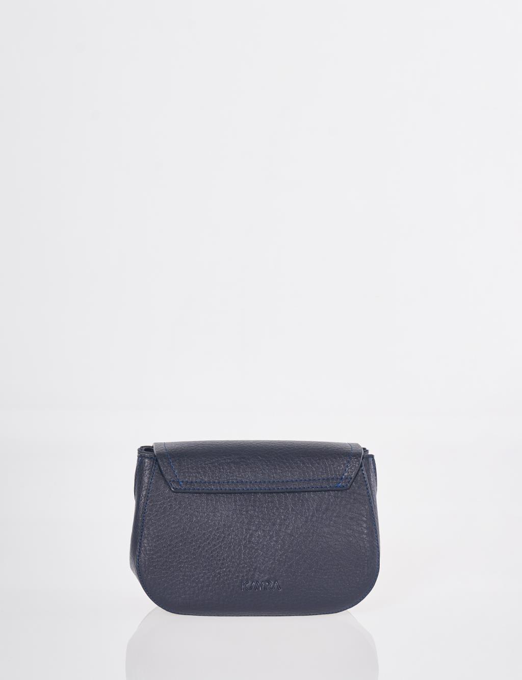 Shoulder Bag with Buckle Detail Navy