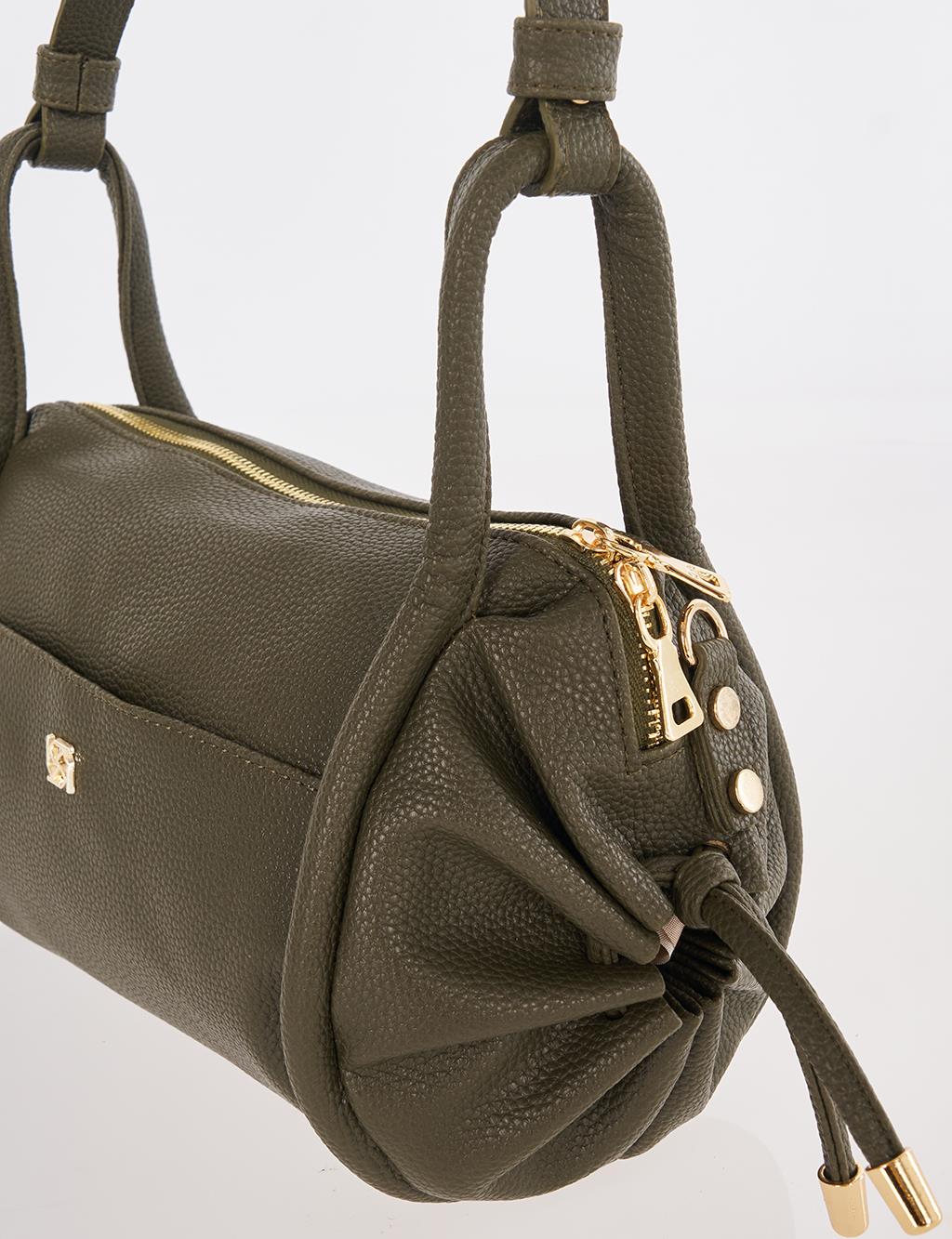 Düğüm Saplı Hobo Çanta Haki