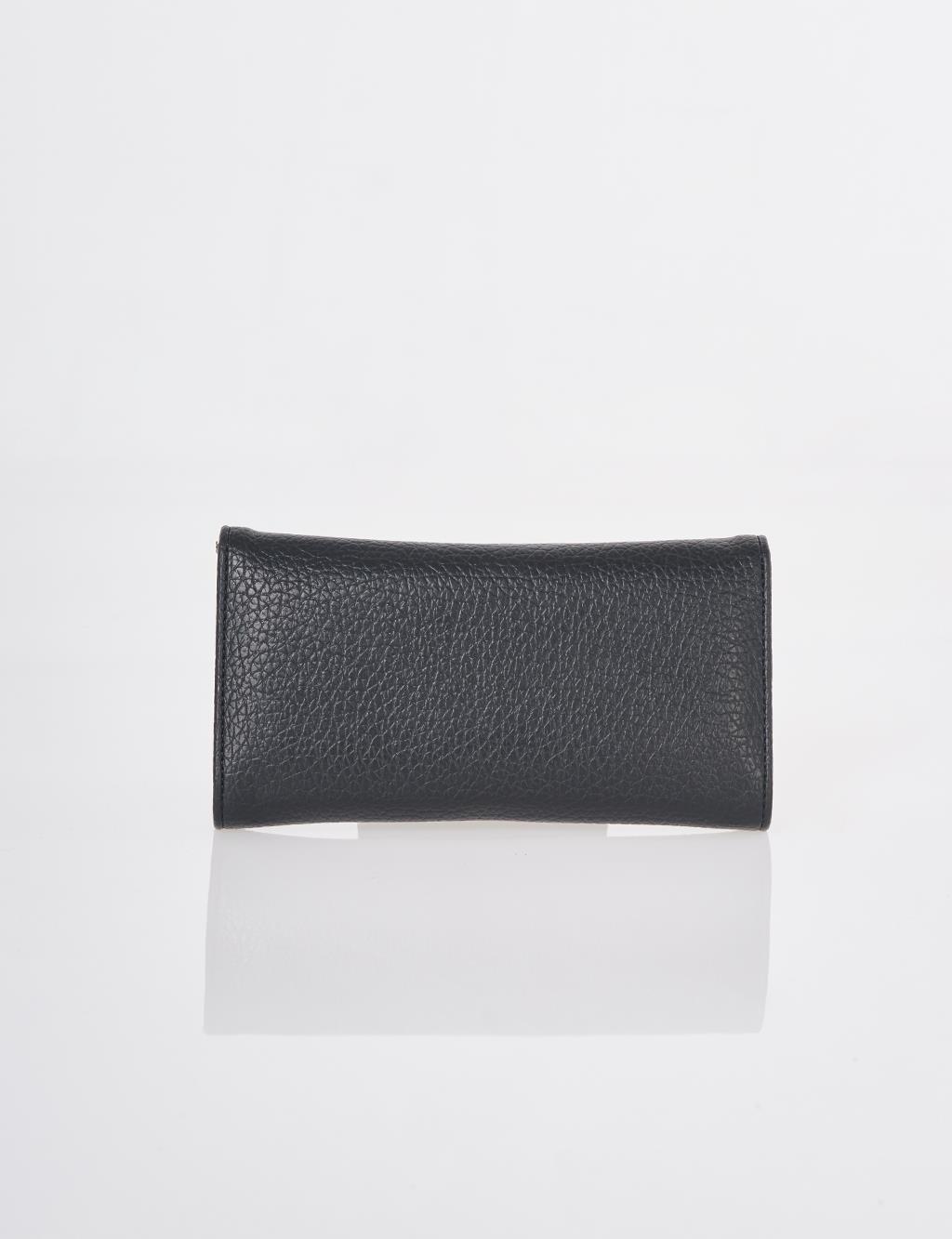 Flap Long Wallet Black