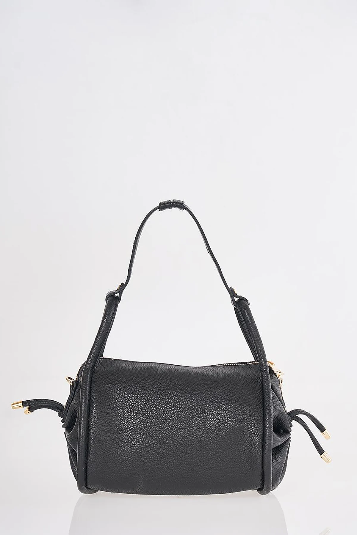 Black Knot Handle Hobo Bag
