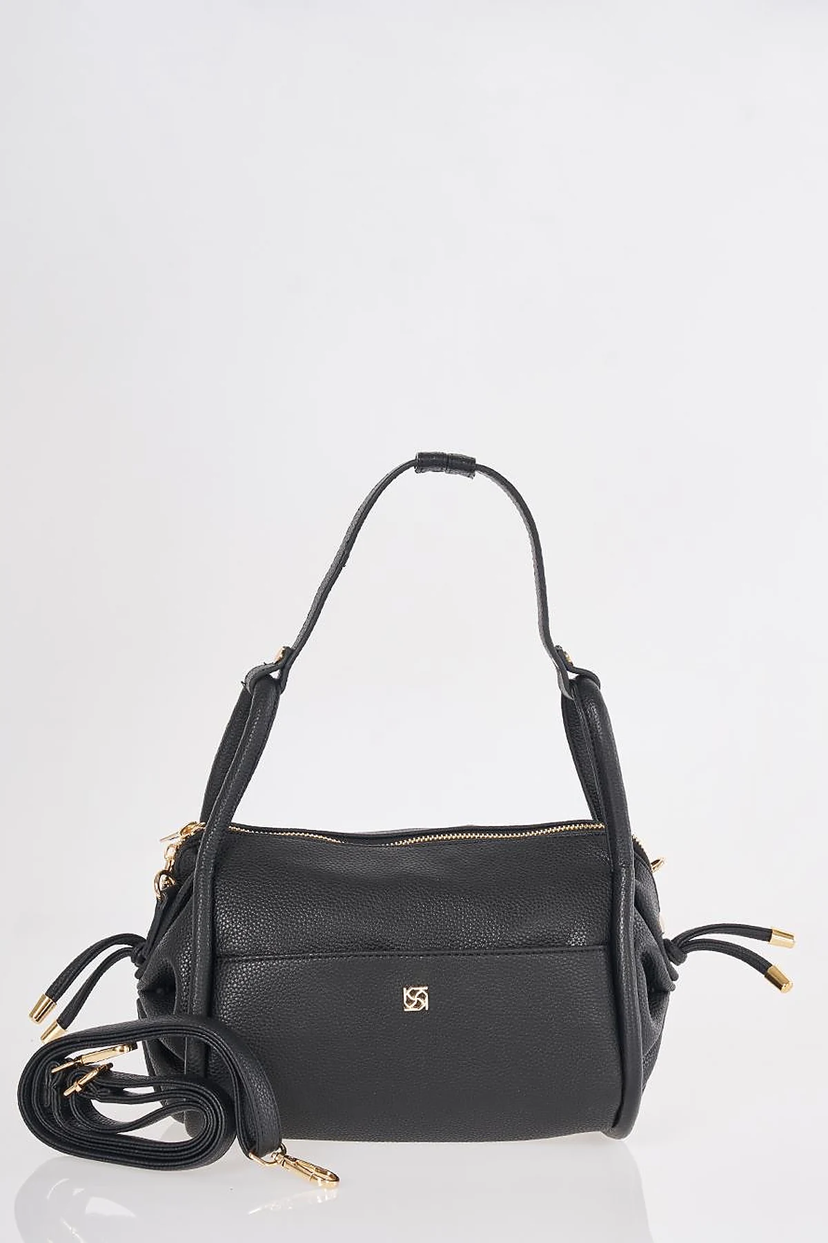 Black Knot Handle Hobo Bag