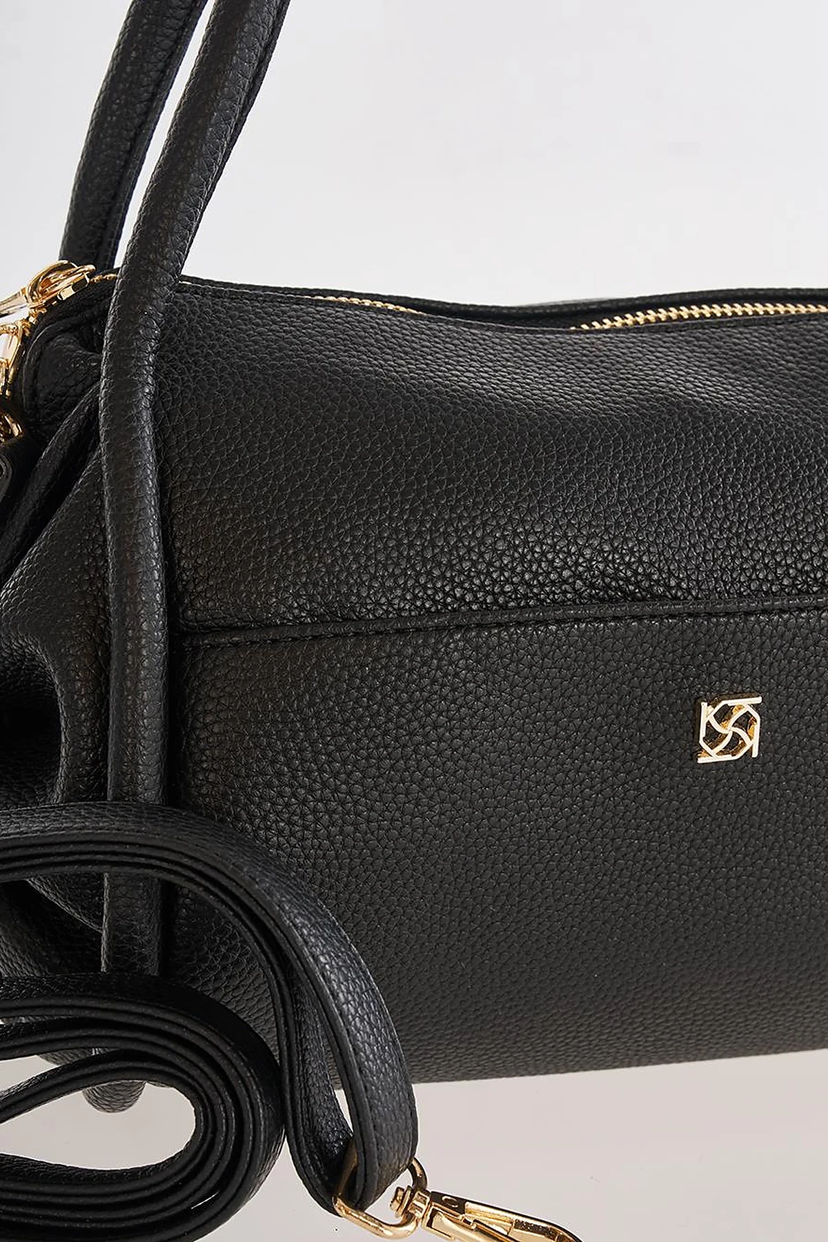 Black Knot Handle Hobo Bag