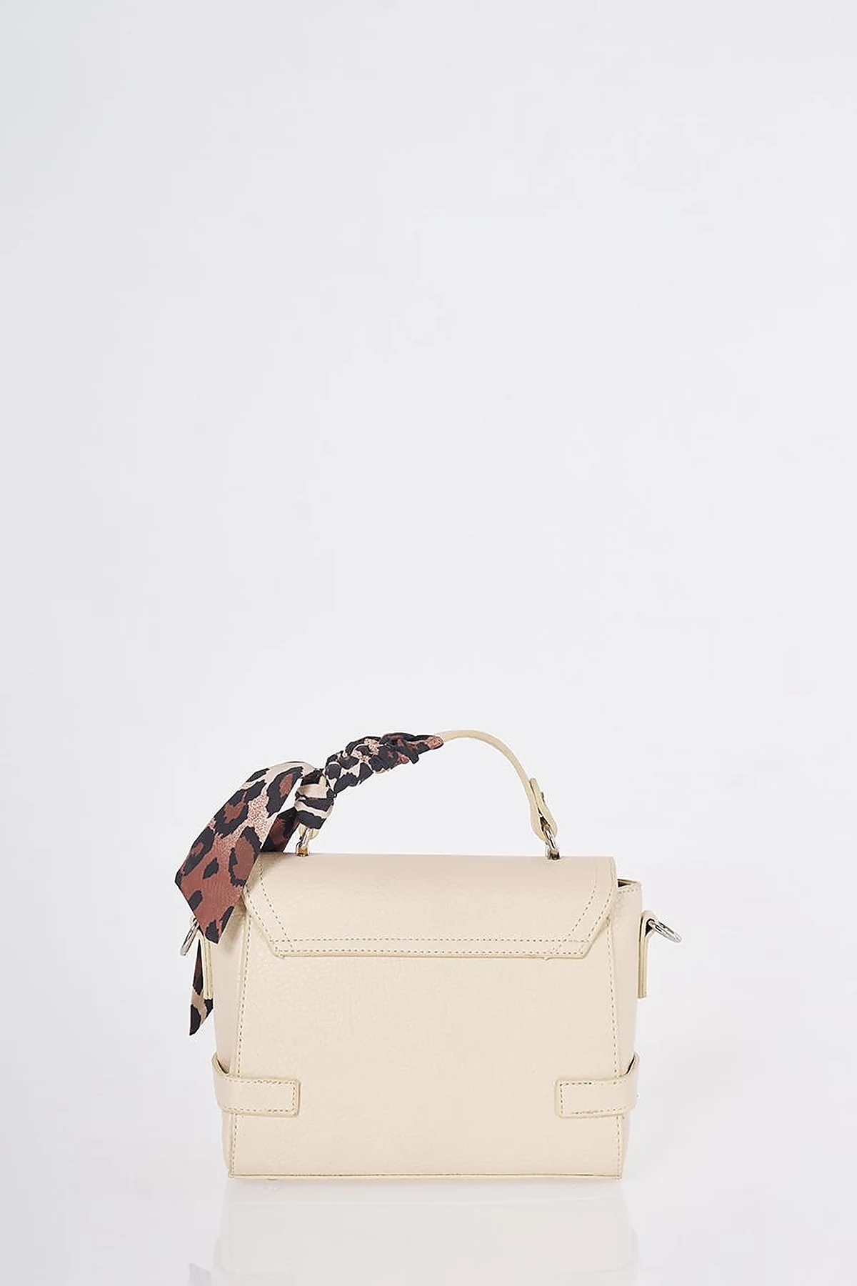 Scarf-Detail Bag Cream