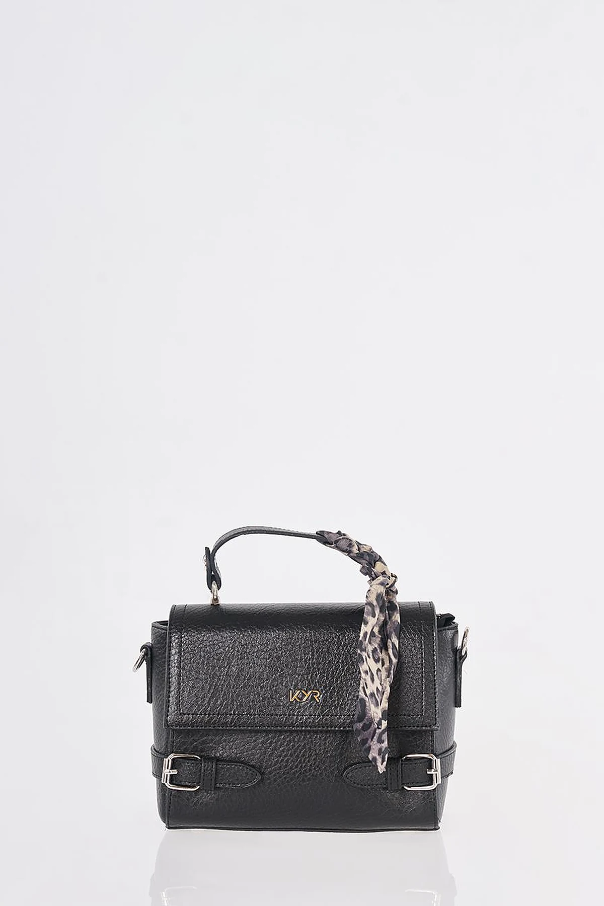 Scarf-Detail Bag Black
