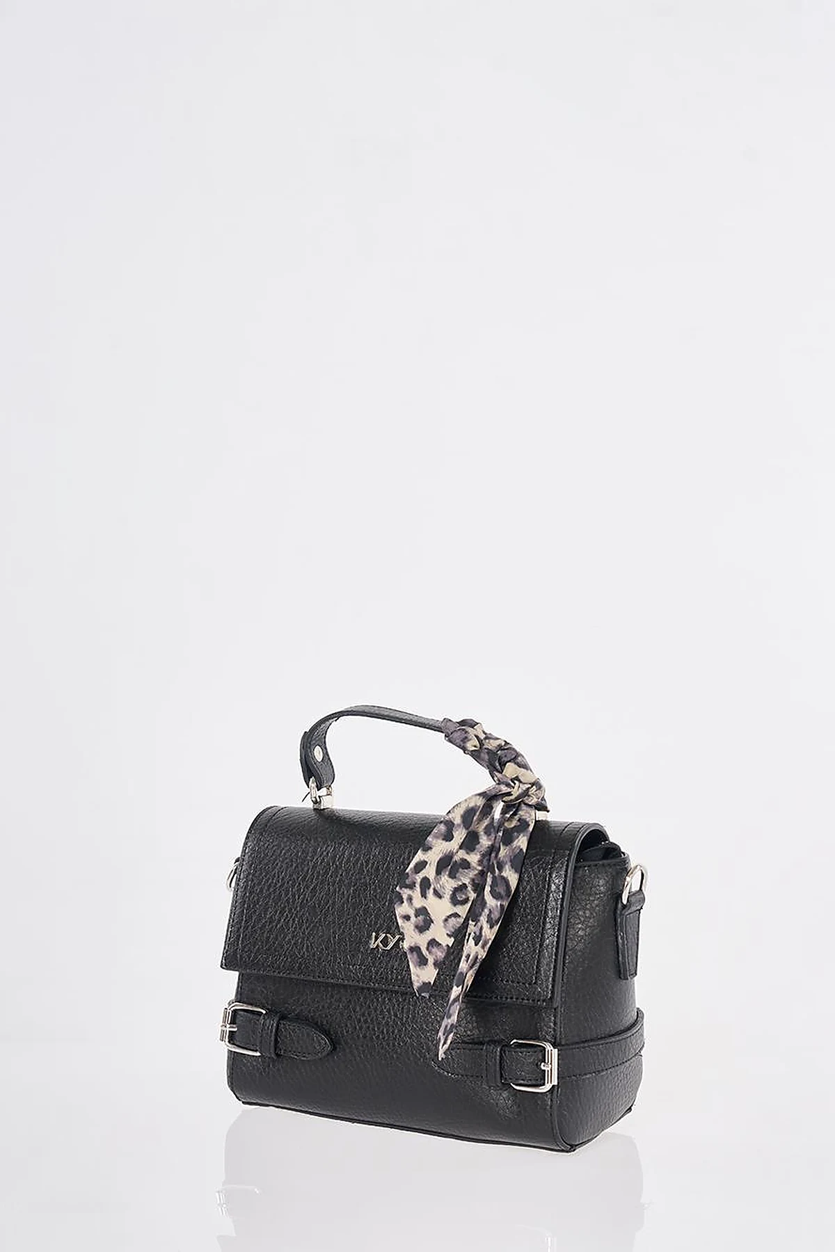 Scarf-Detail Bag Black