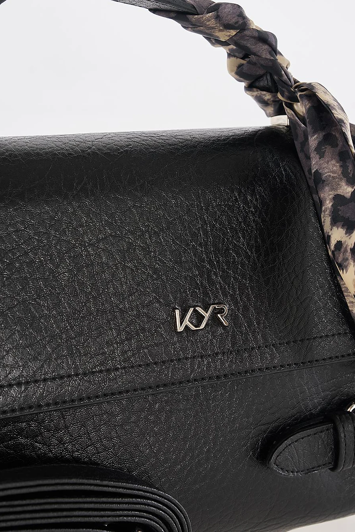Scarf-Detail Bag Black