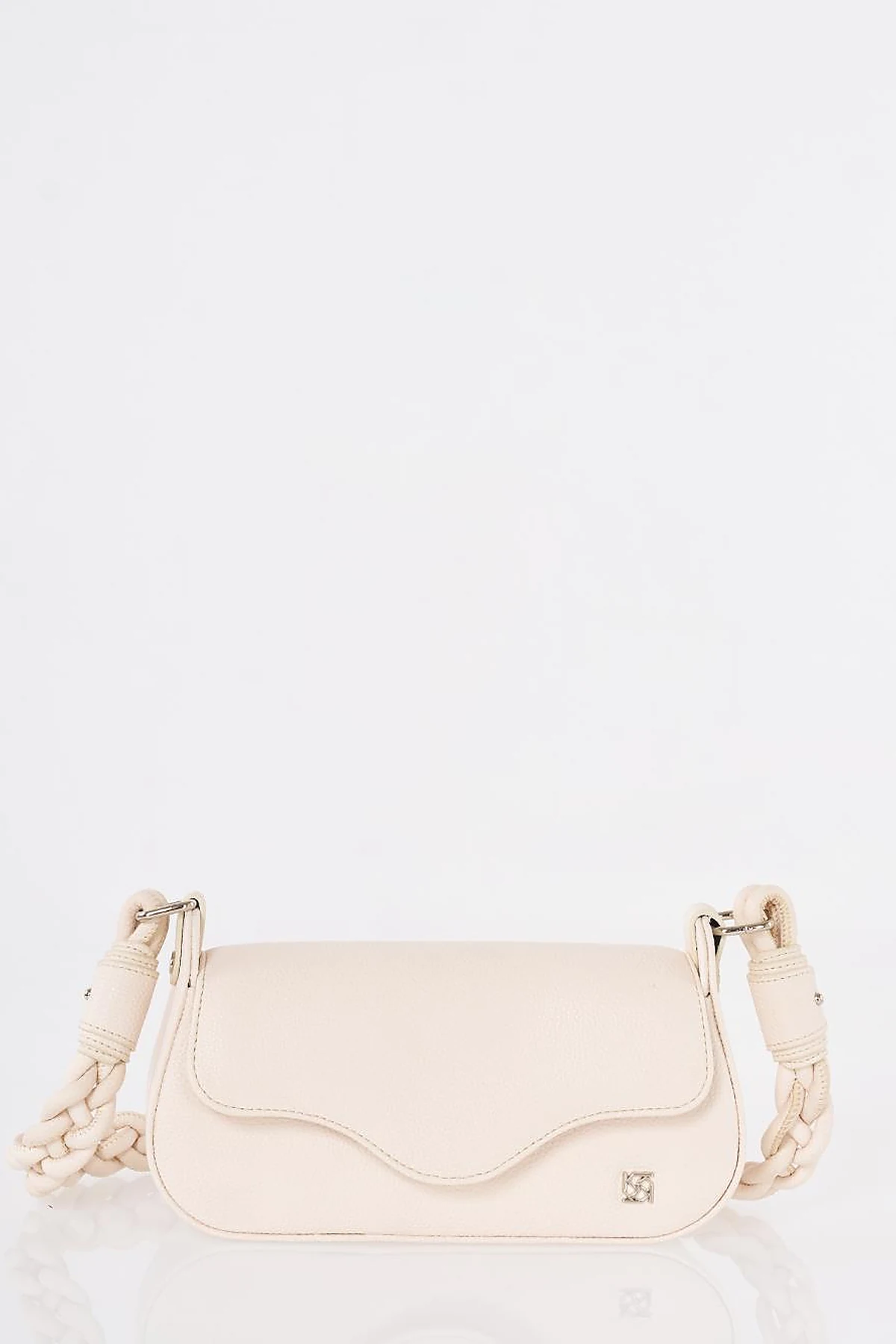Flap Baguette Bag Beige