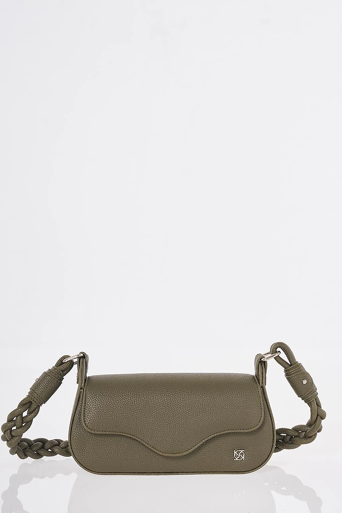 Flap Baguette Bag Khaki