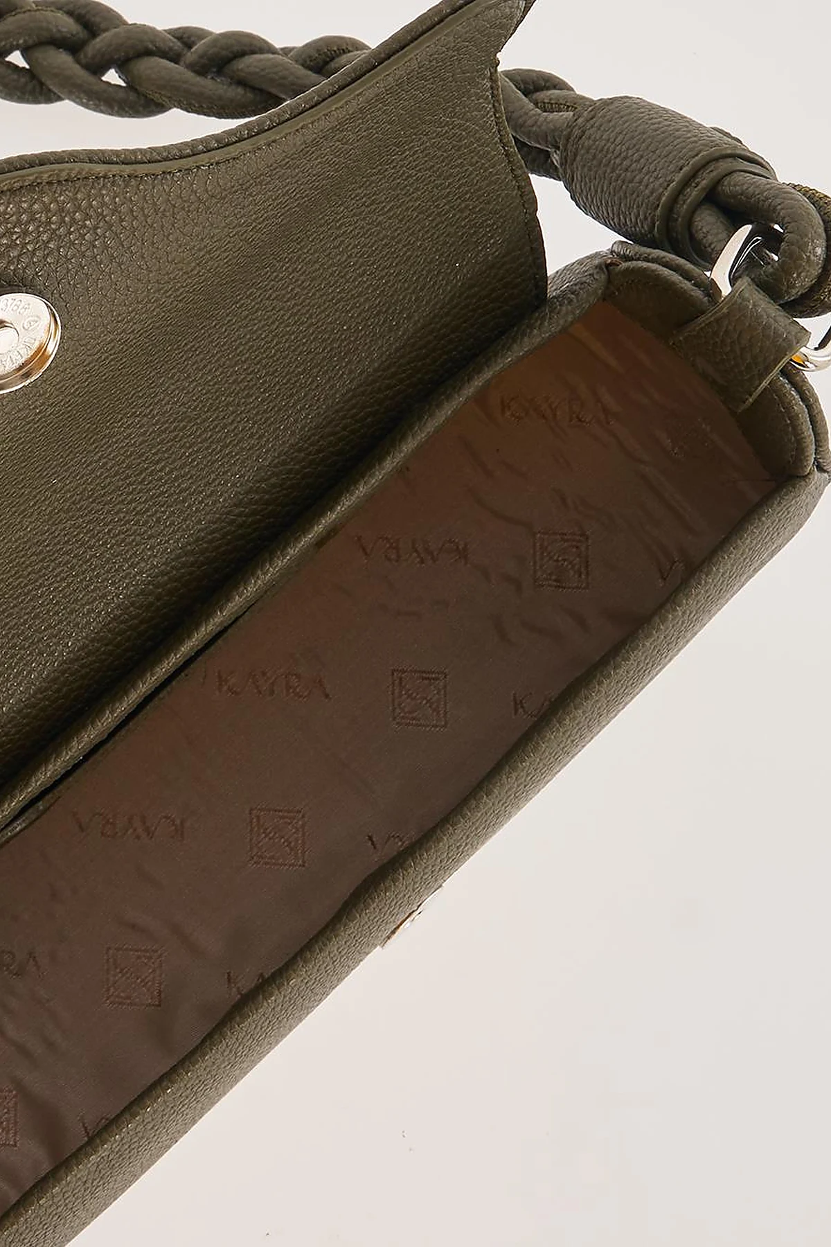 Flap Baguette Bag Khaki