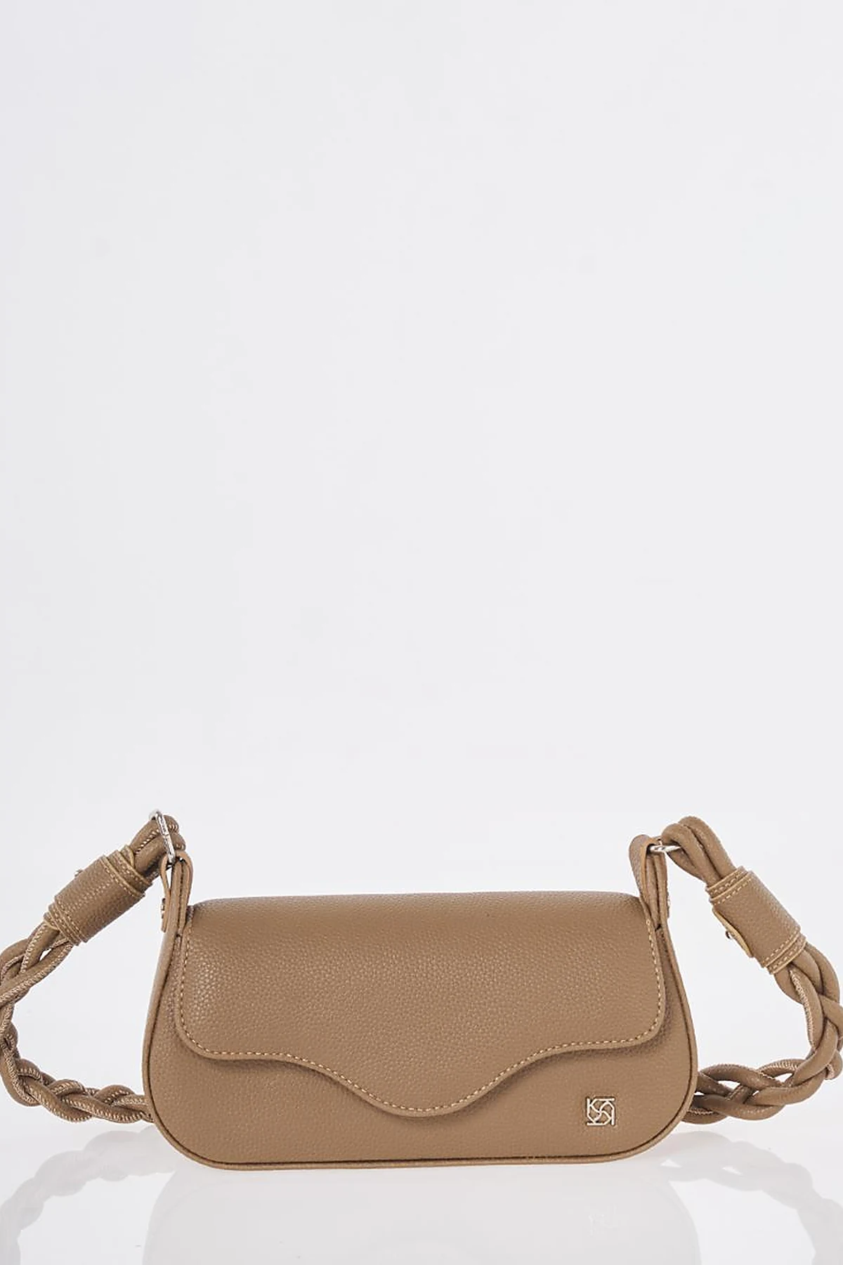 Flap Baguette Bag Dark Mink