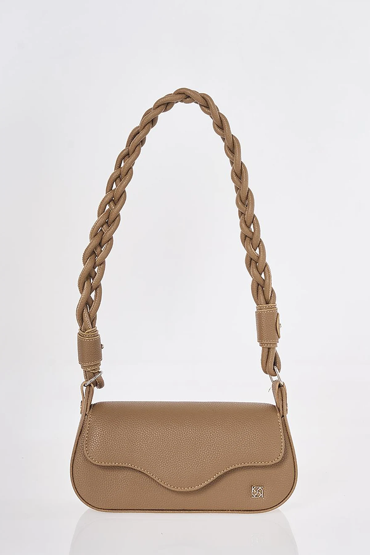 Flap Baguette Bag Dark Mink