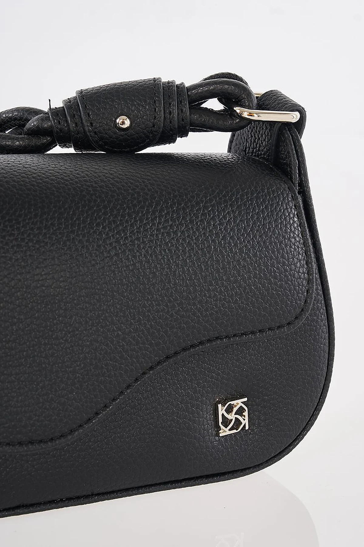 Flap Baguette Bag Black