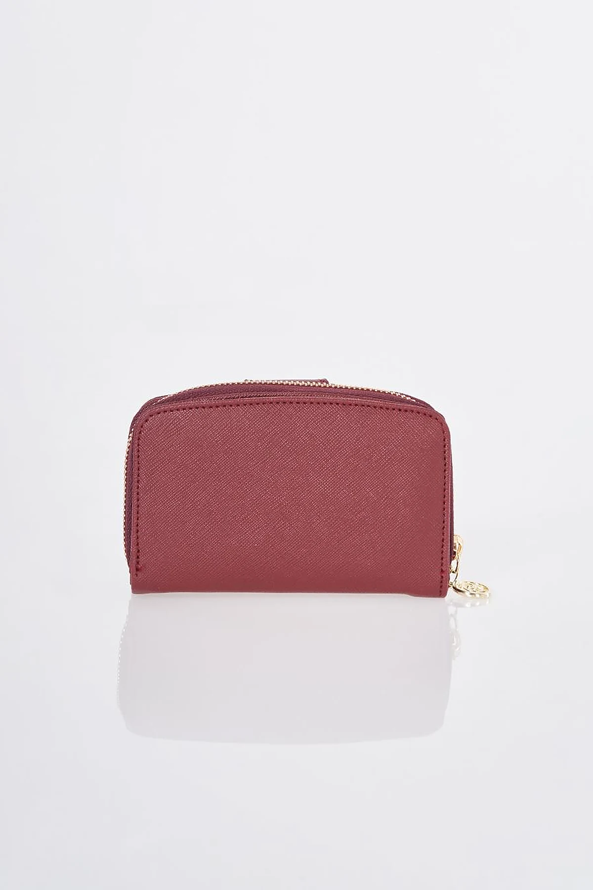 Wallet with Closure Detail Burgundy