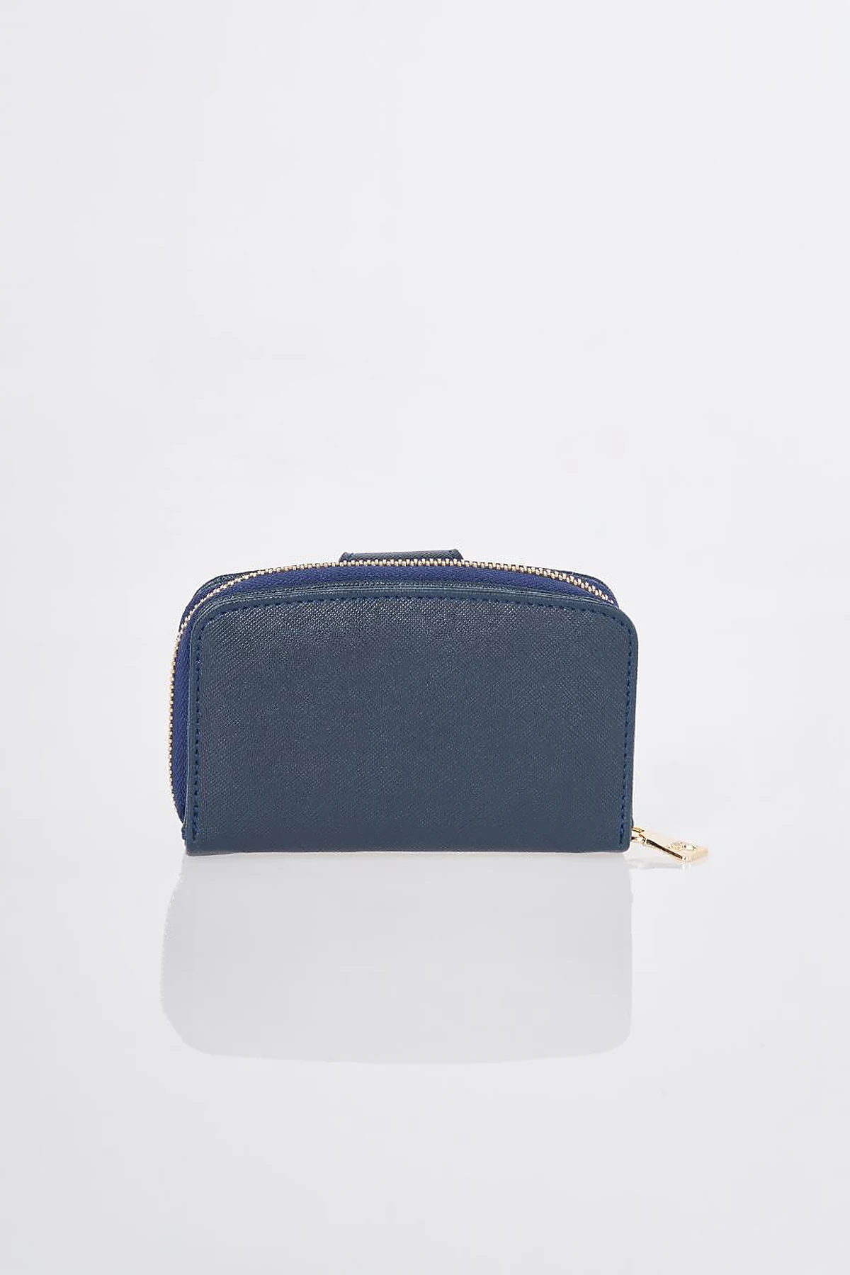 Wallet with Closure Detail Navy