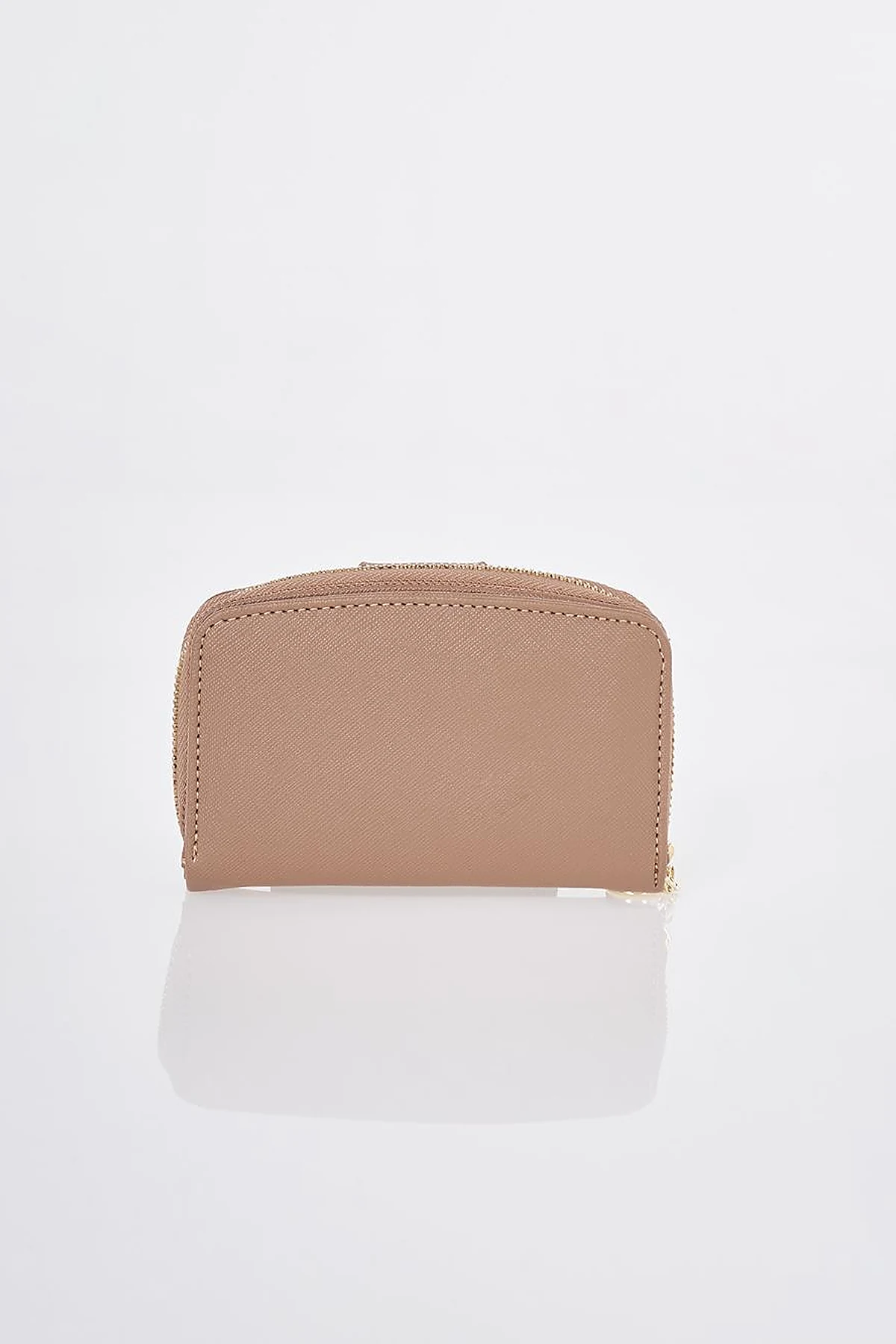 Wallet with Closure Detail Mink