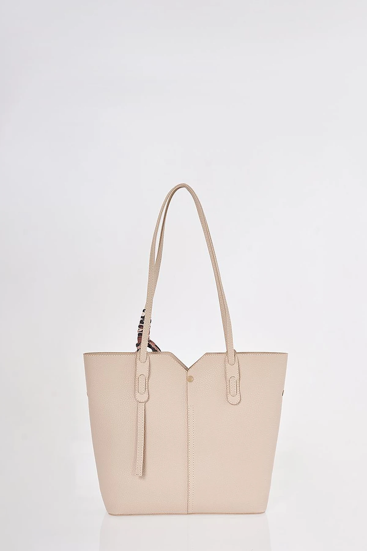 Mink Faux Leather Tote Bag