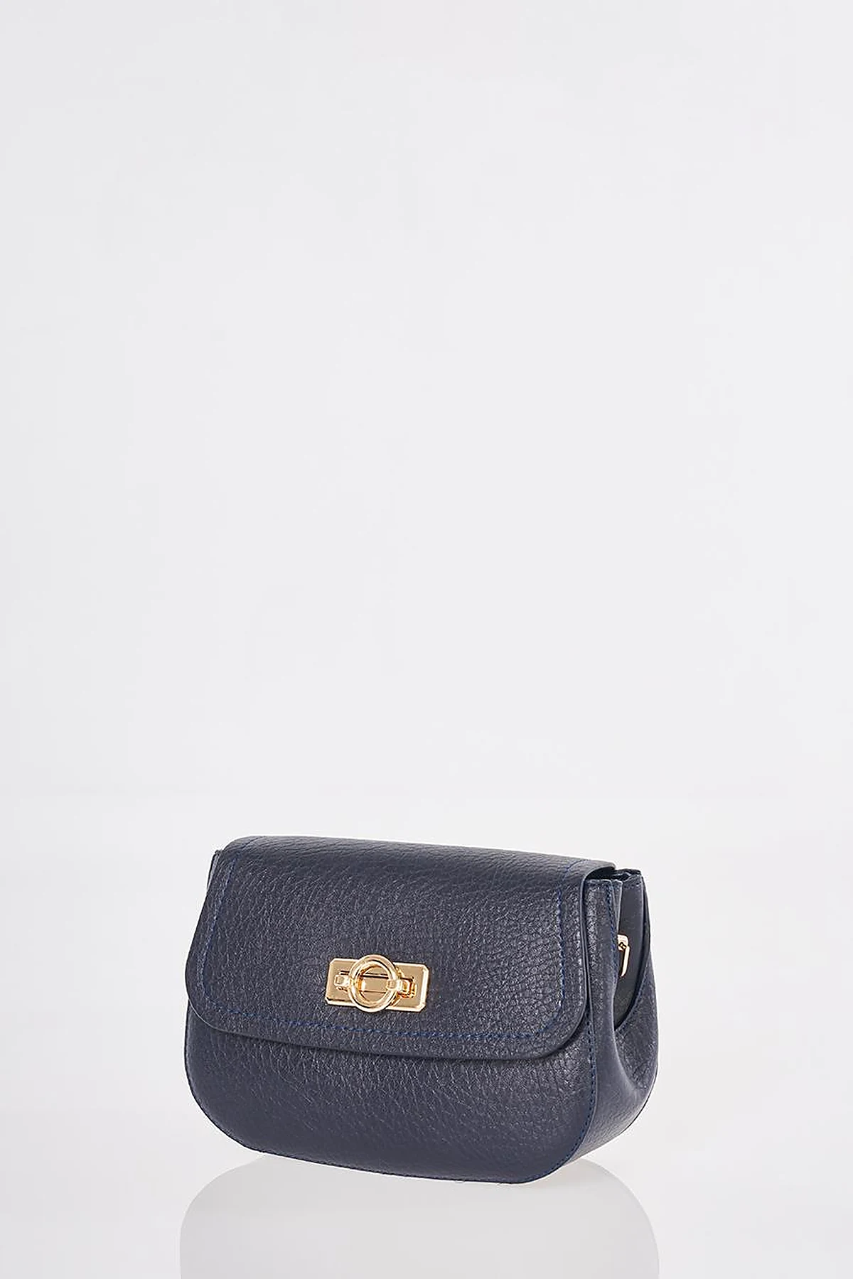 Shoulder Bag with Buckle Detail Navy