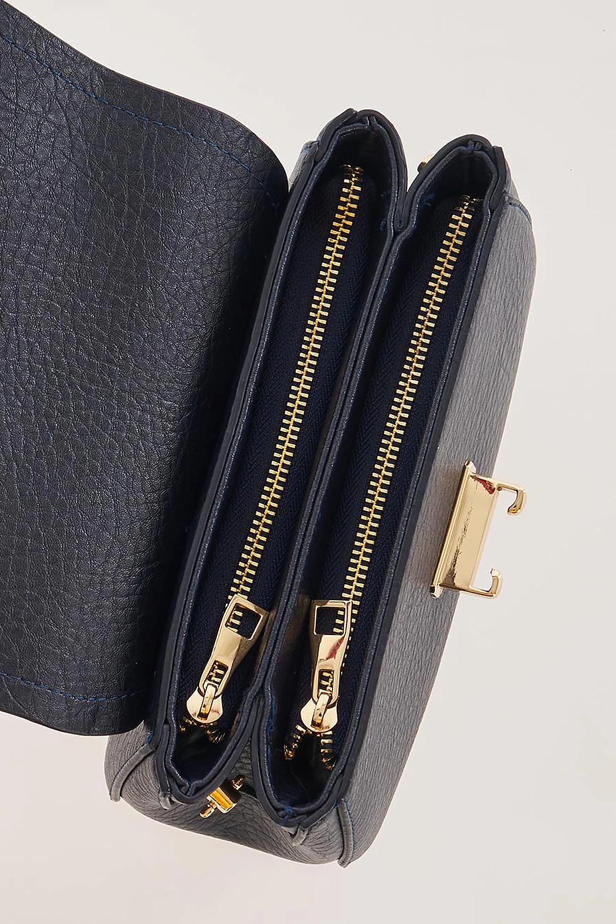 Shoulder Bag with Buckle Detail Navy