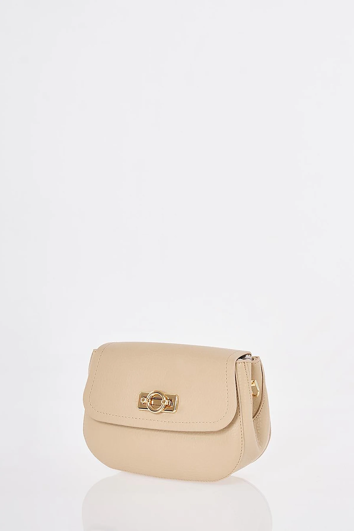 Shoulder Bag with Buckle Detail Stone