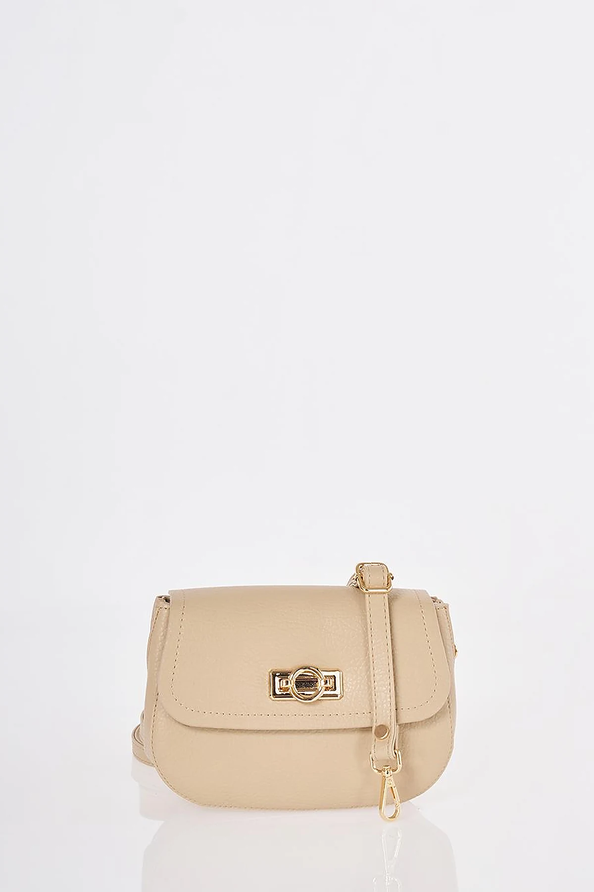 Shoulder Bag with Buckle Detail Stone