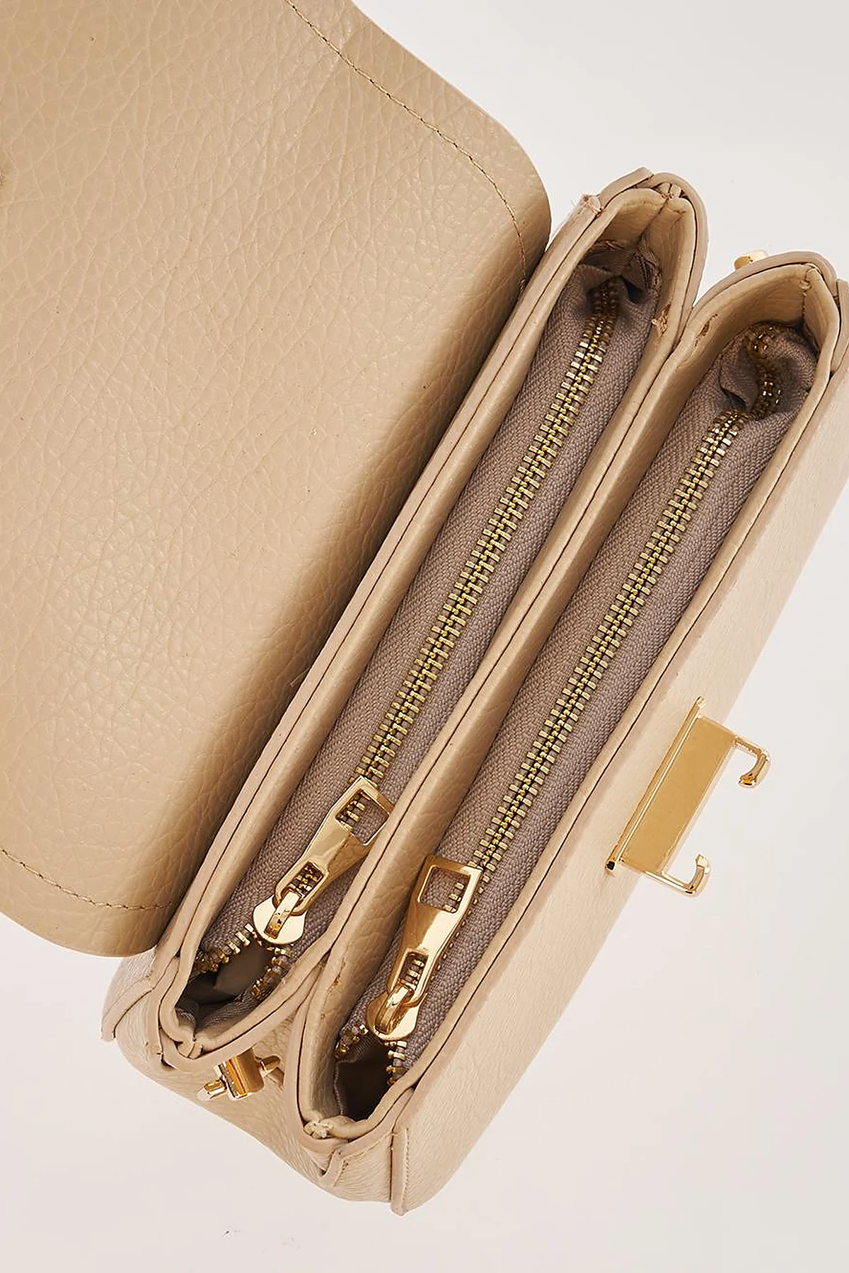 Shoulder Bag with Buckle Detail Stone