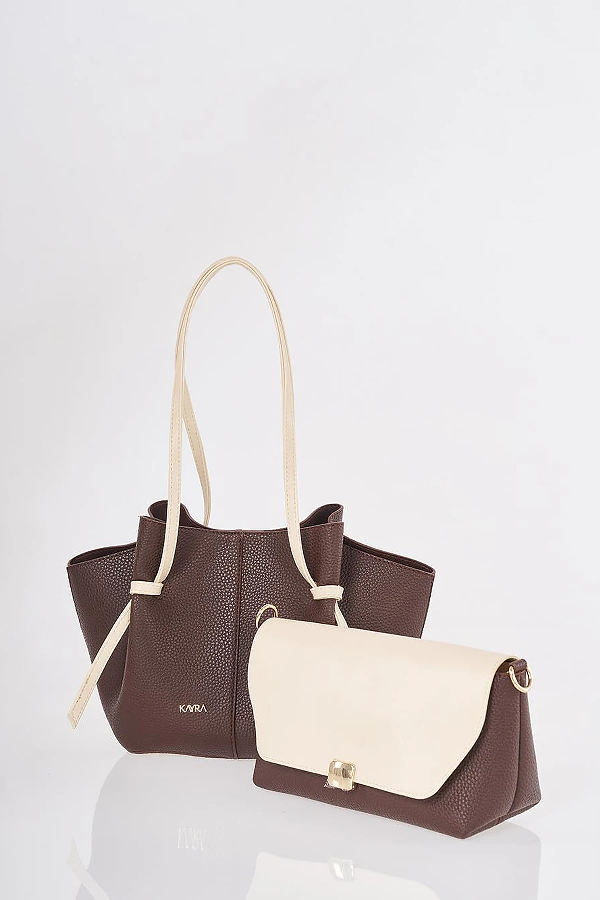 Shoulder Bag with Pouches Brown
