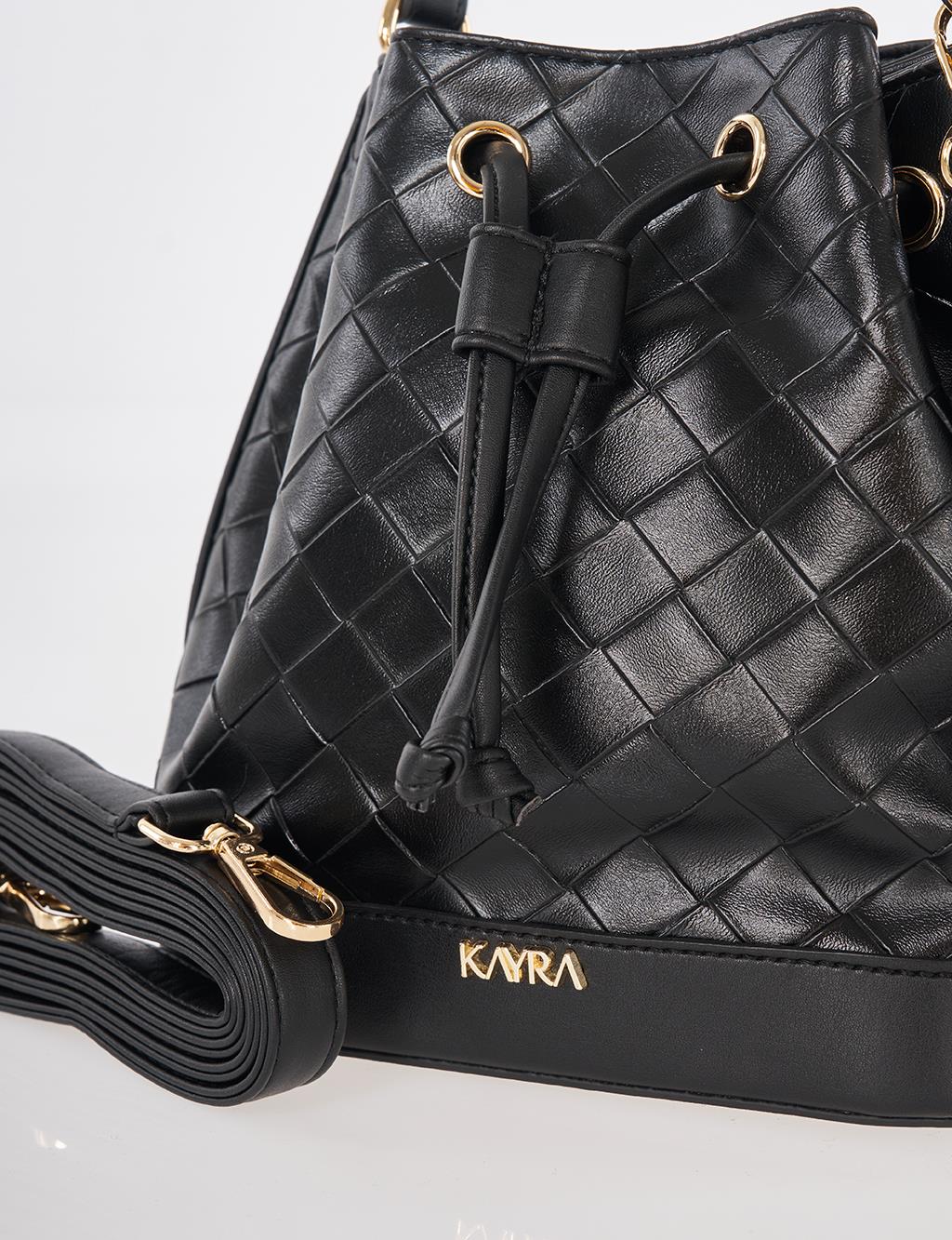 Büzgülü Çanta Siyah