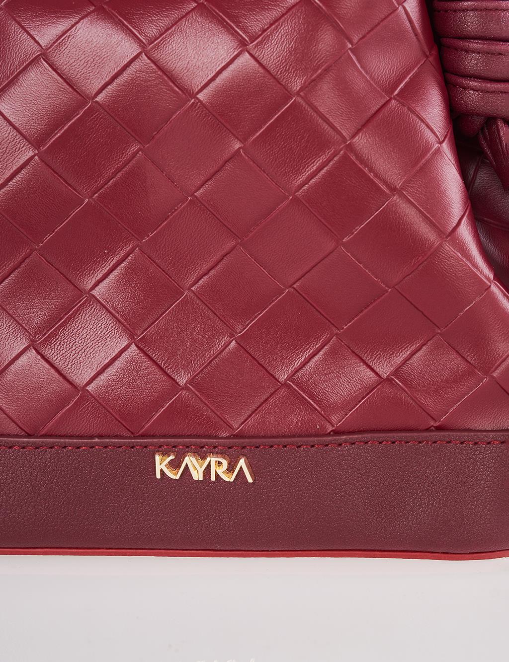 Büzgülü Çanta Bordo