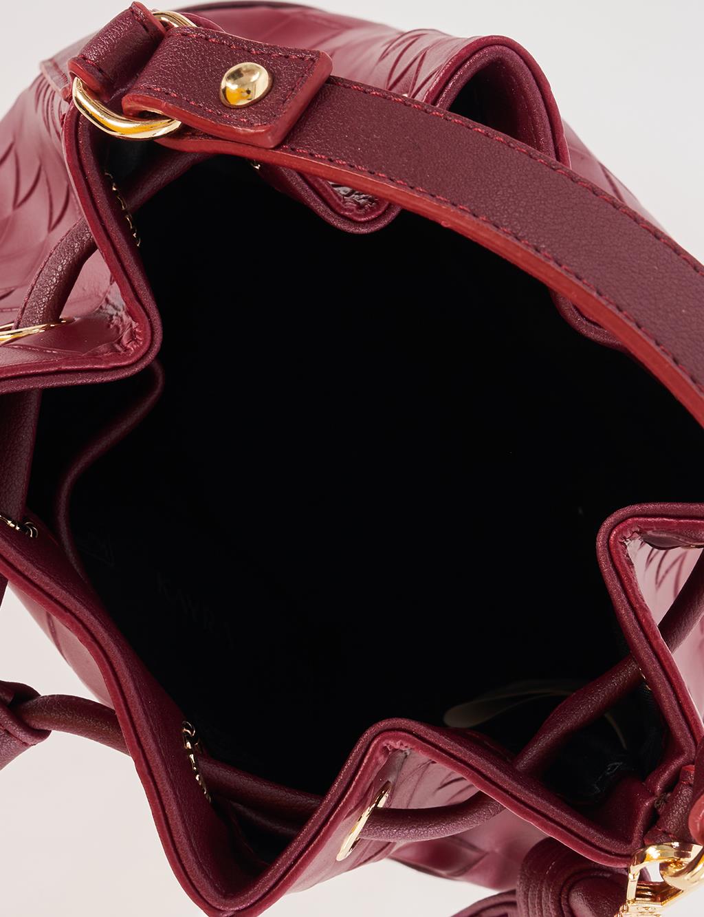 Büzgülü Çanta Bordo