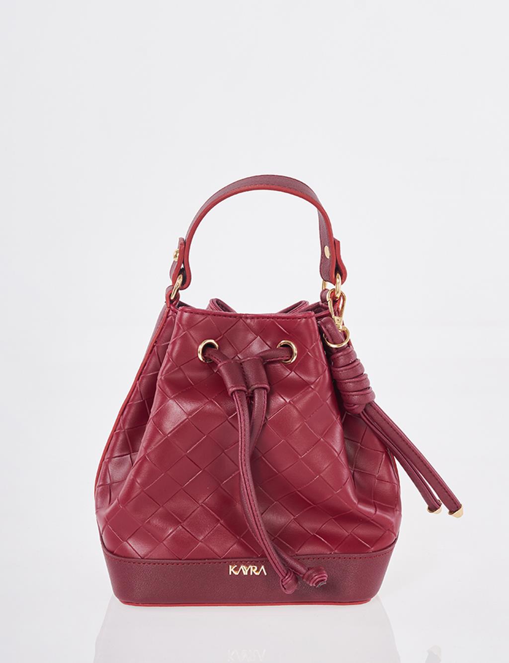 Büzgülü Çanta Bordo