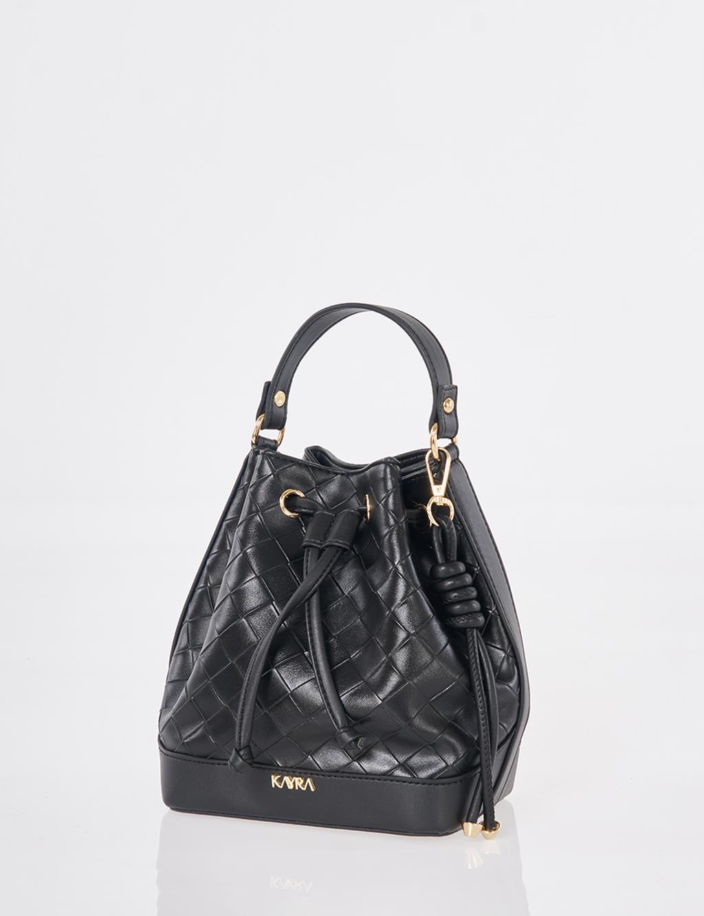 Büzgülü Çanta Siyah