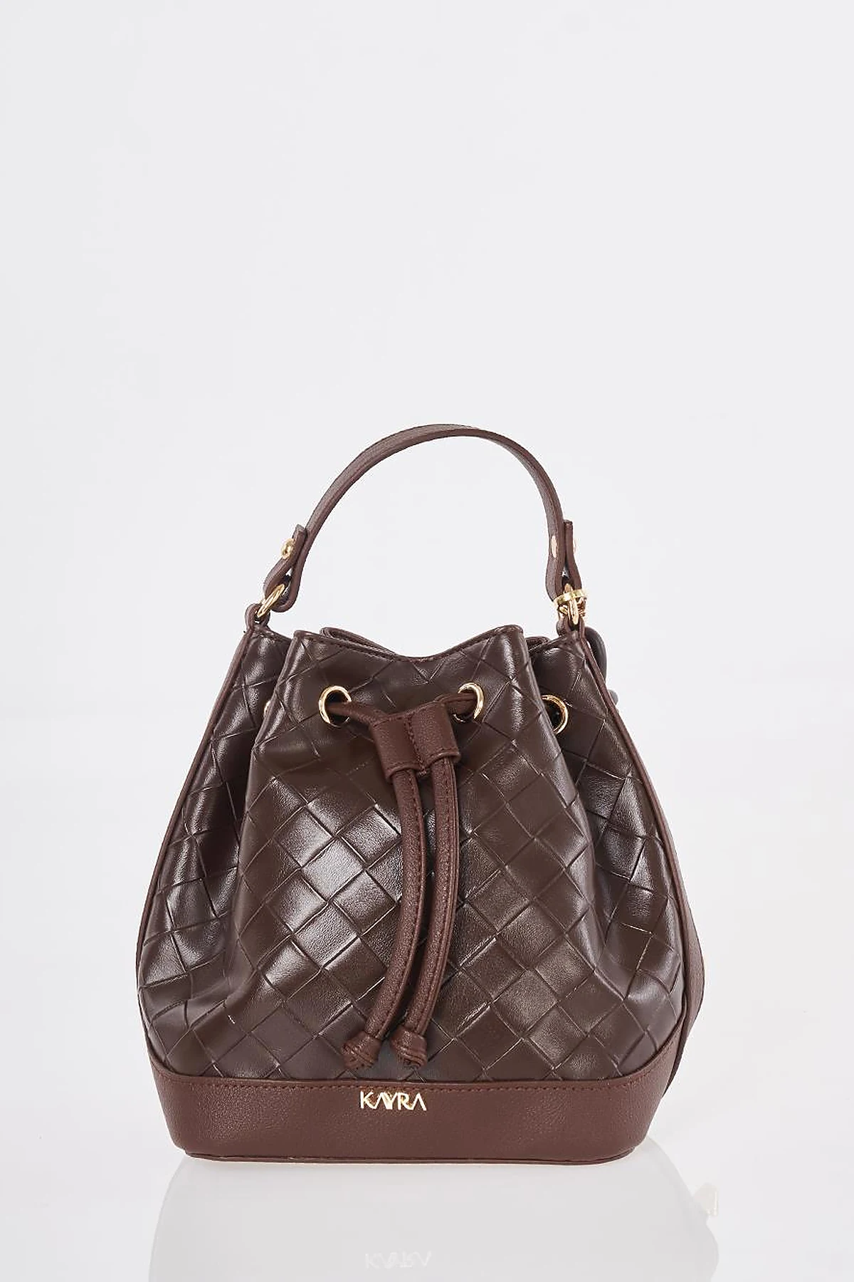 Ruched Bag Dark Brown
