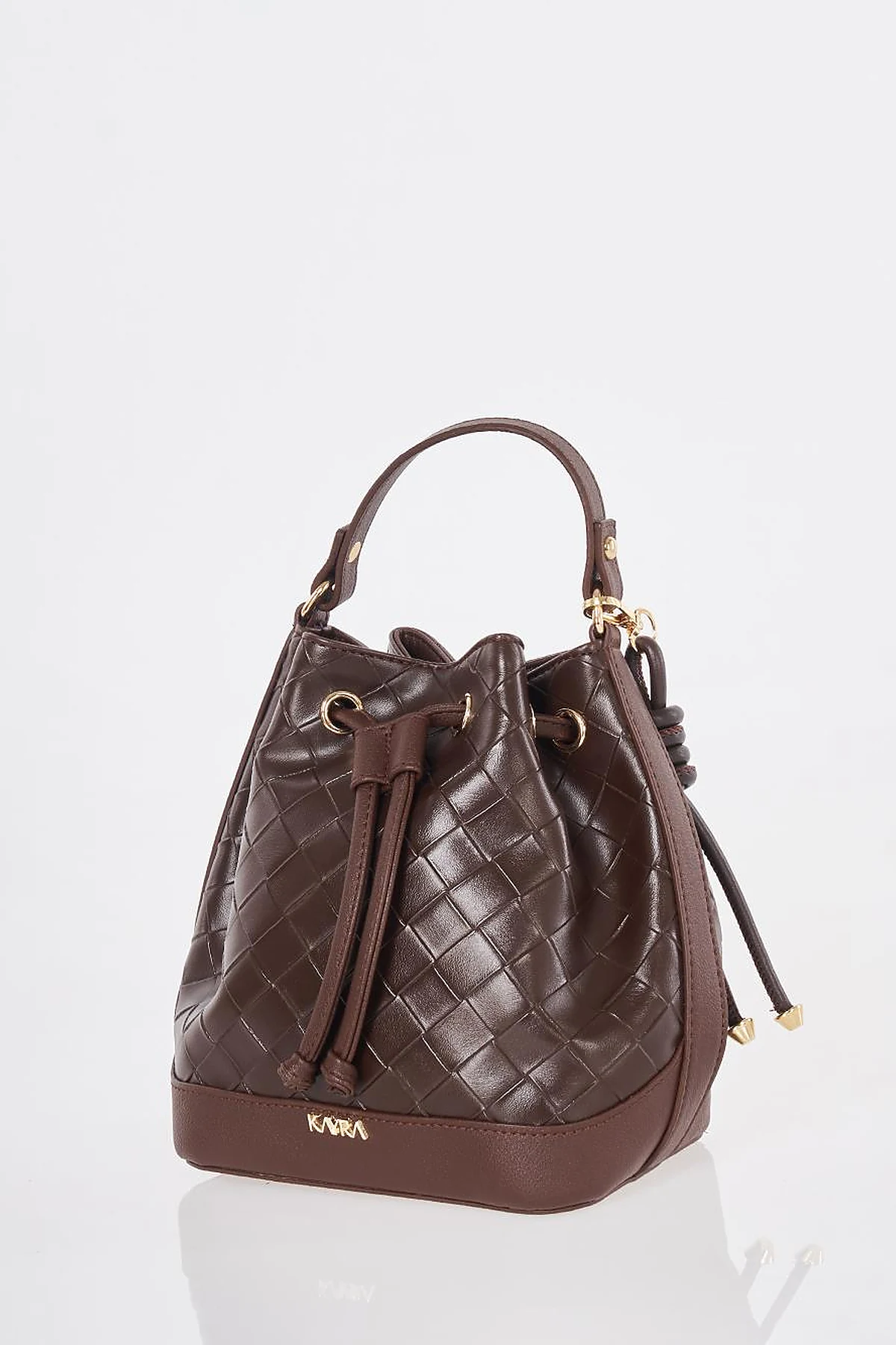 Ruched Bag Dark Brown