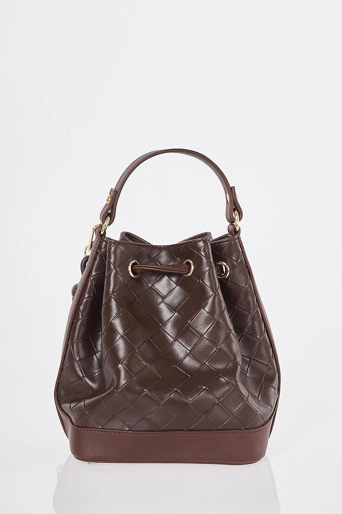 Ruched Bag Dark Brown
