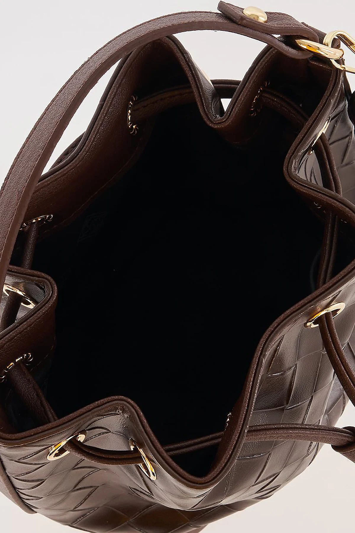 Ruched Bag Dark Brown