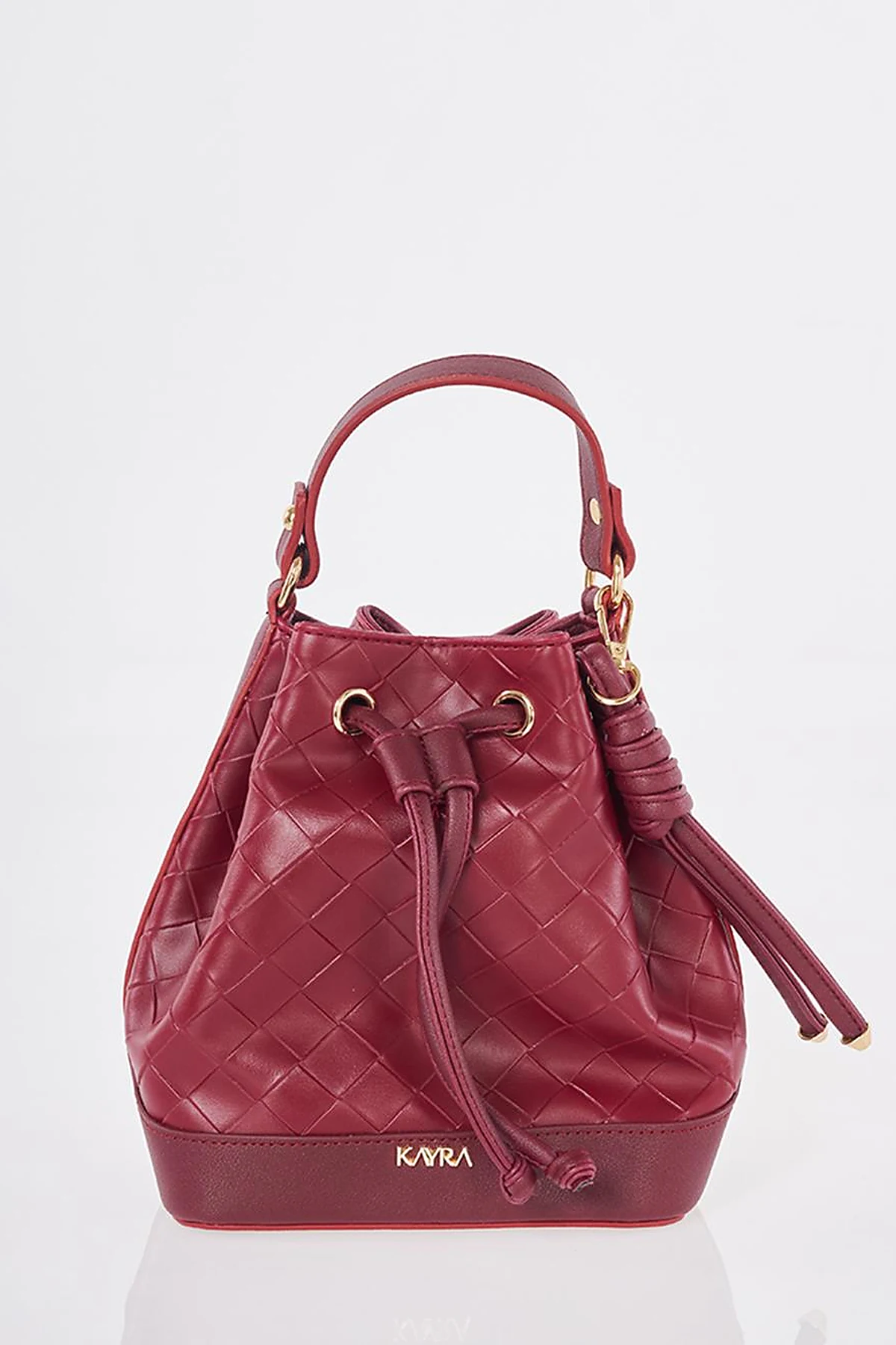 Ruched Bag Burgundy