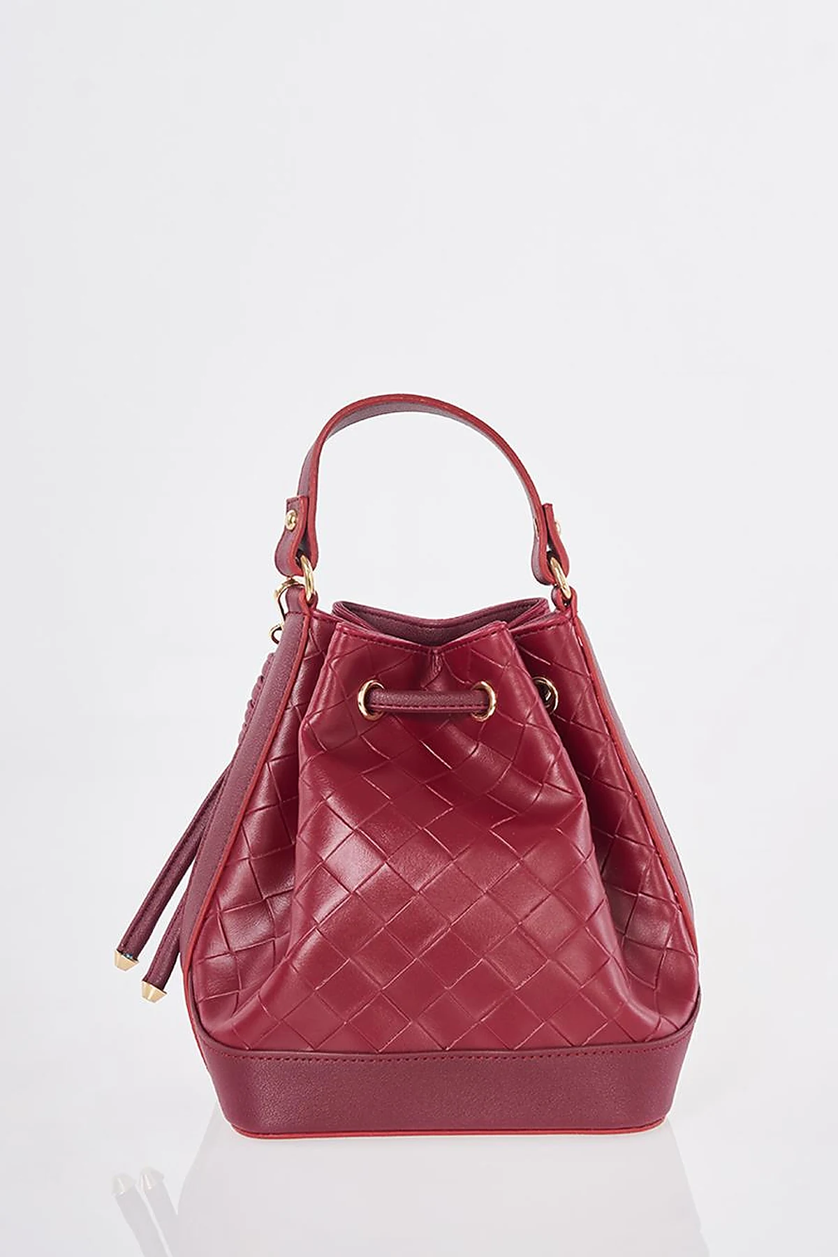 Ruched Bag Burgundy