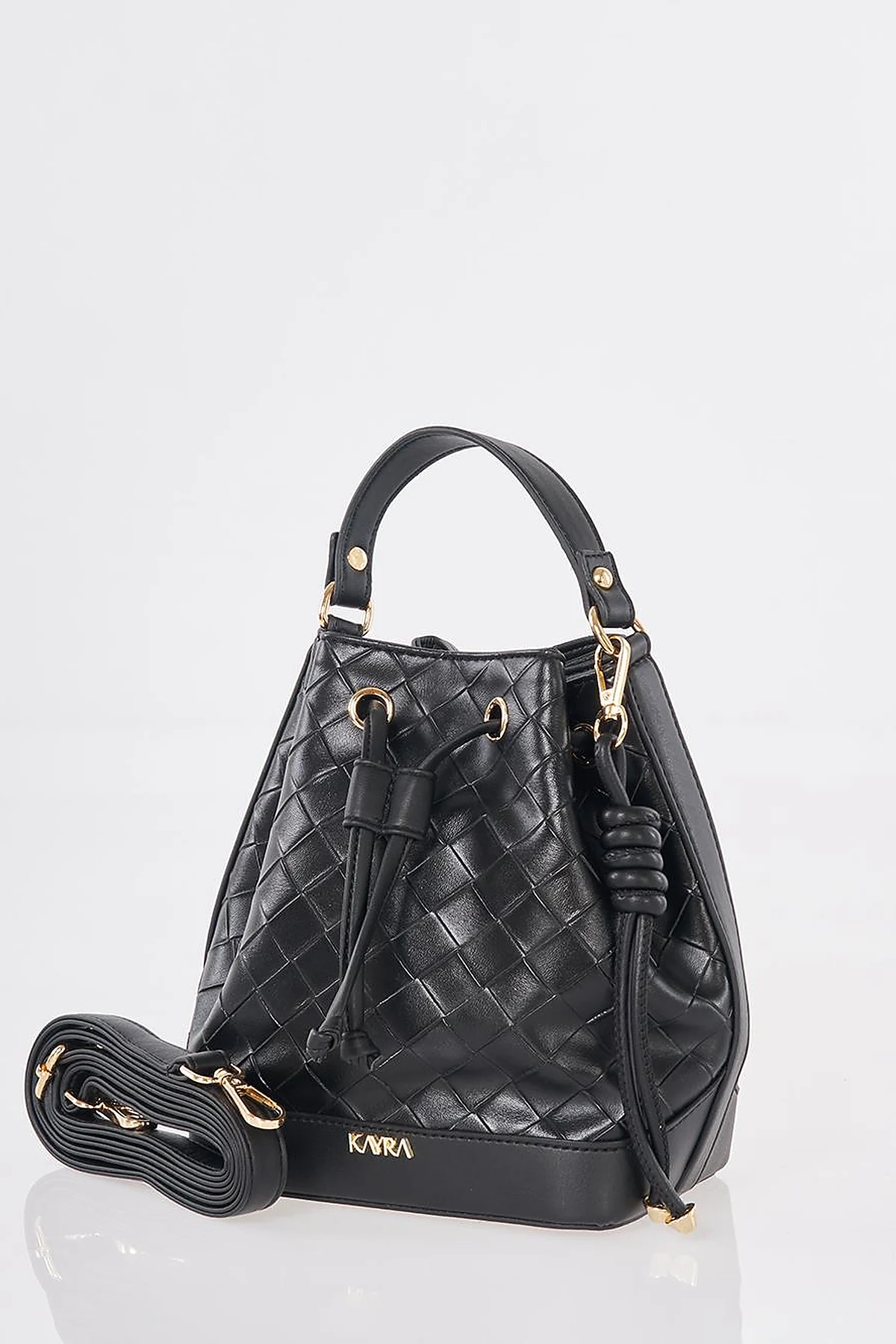 Ruched Bag Black