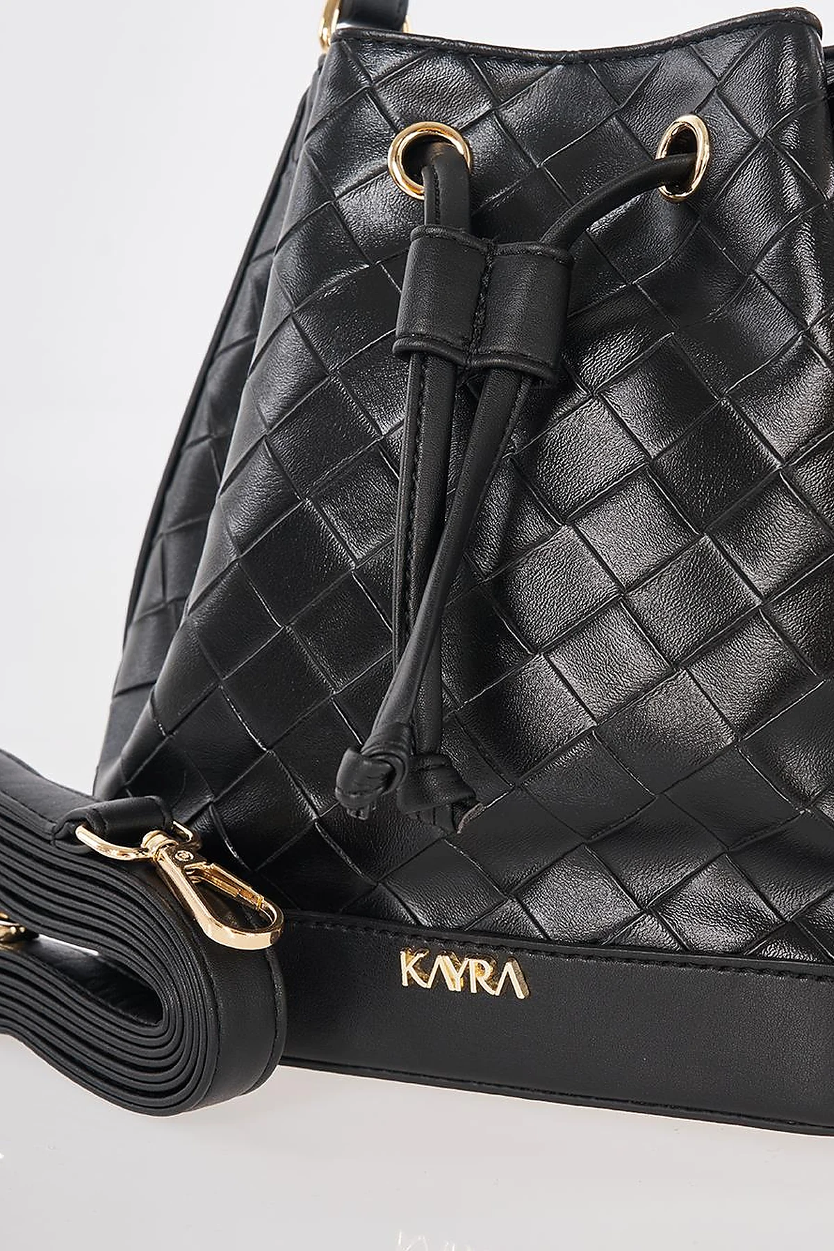 Ruched Bag Black