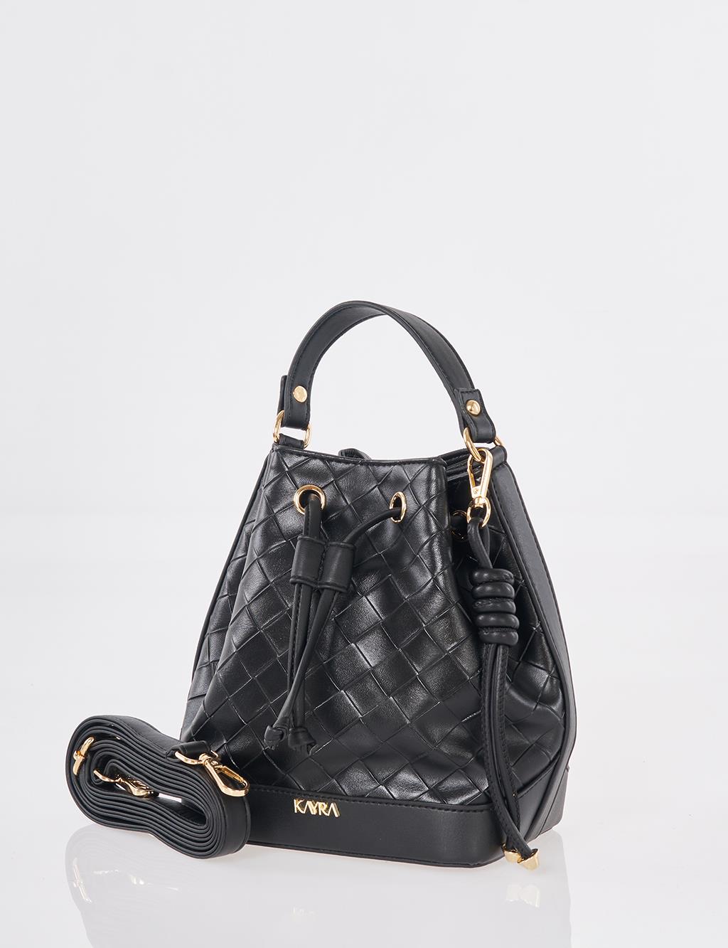 Büzgülü Çanta Siyah