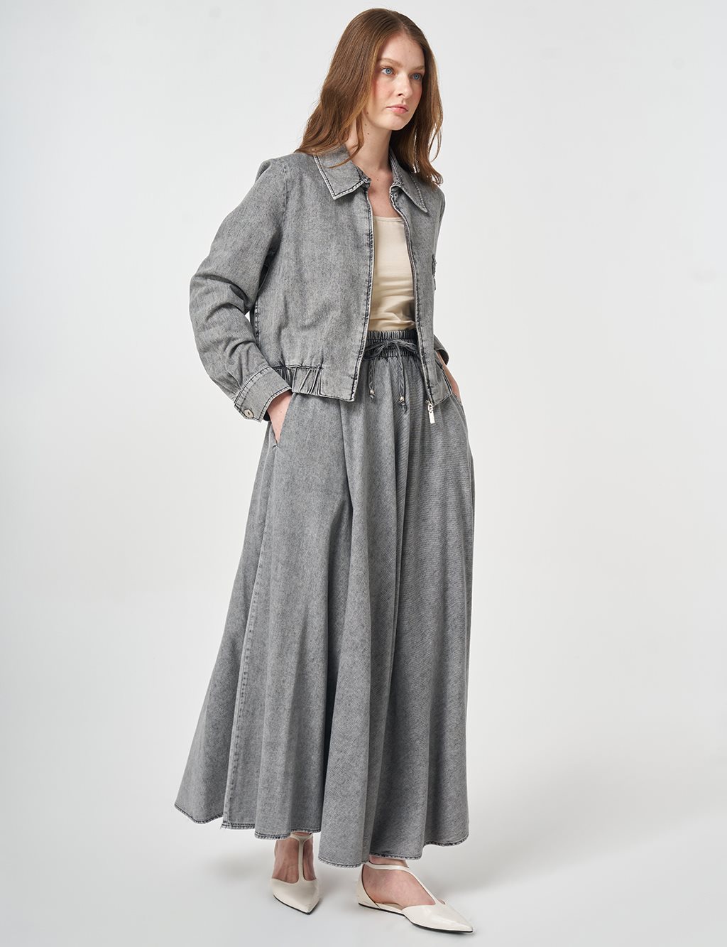 Washed Two-Piece Set Anthracite