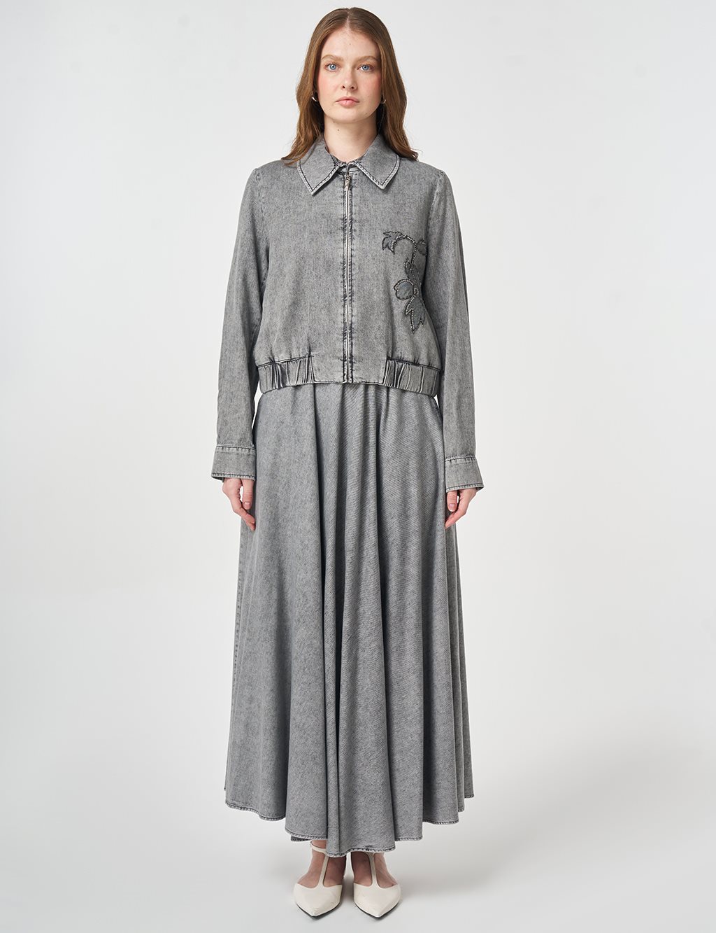 Washed Two-Piece Set Anthracite